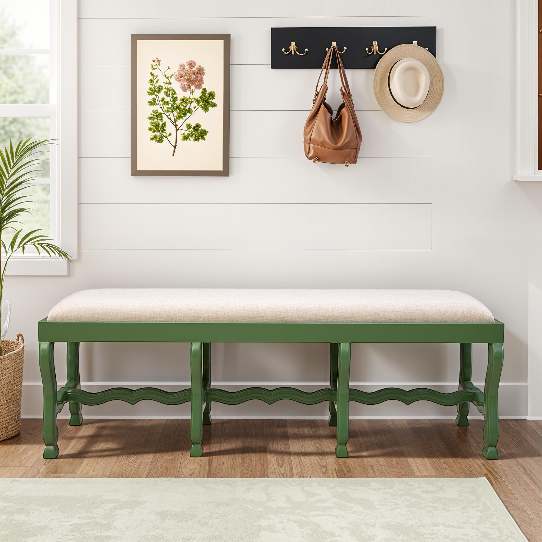 Mohr Carved Wood Bench