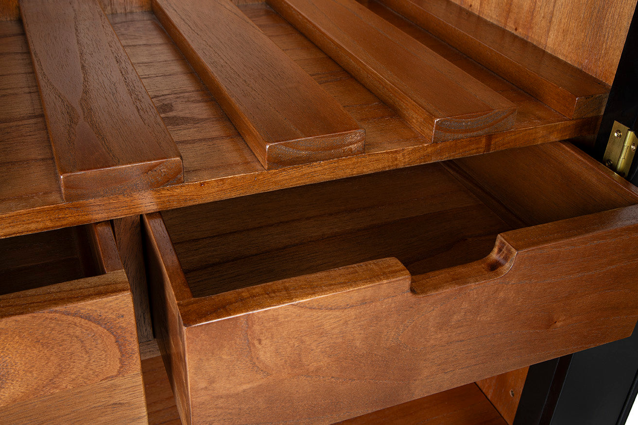 Rockfleet Glass Front Cabinet