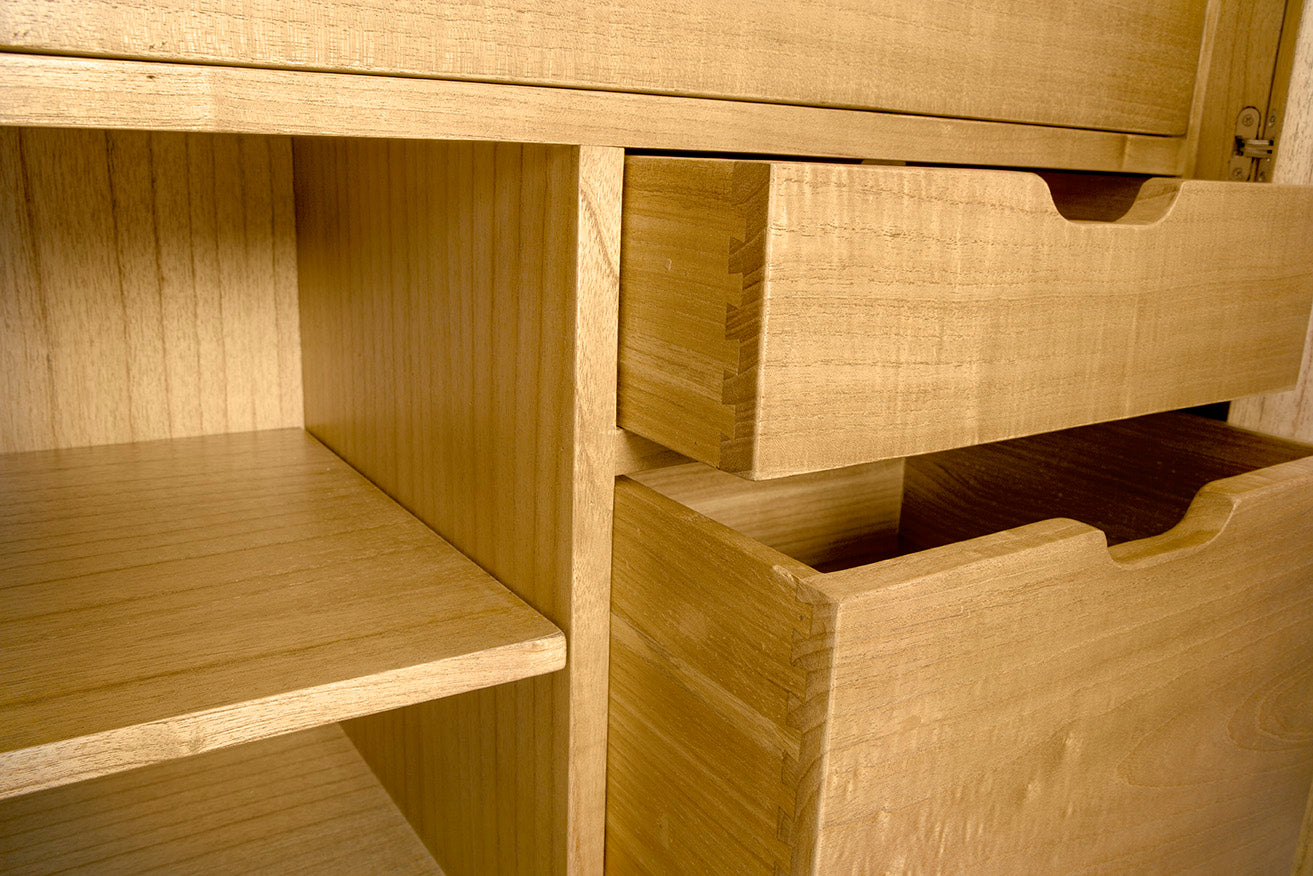 Aiden Distressed Wood Cabinet