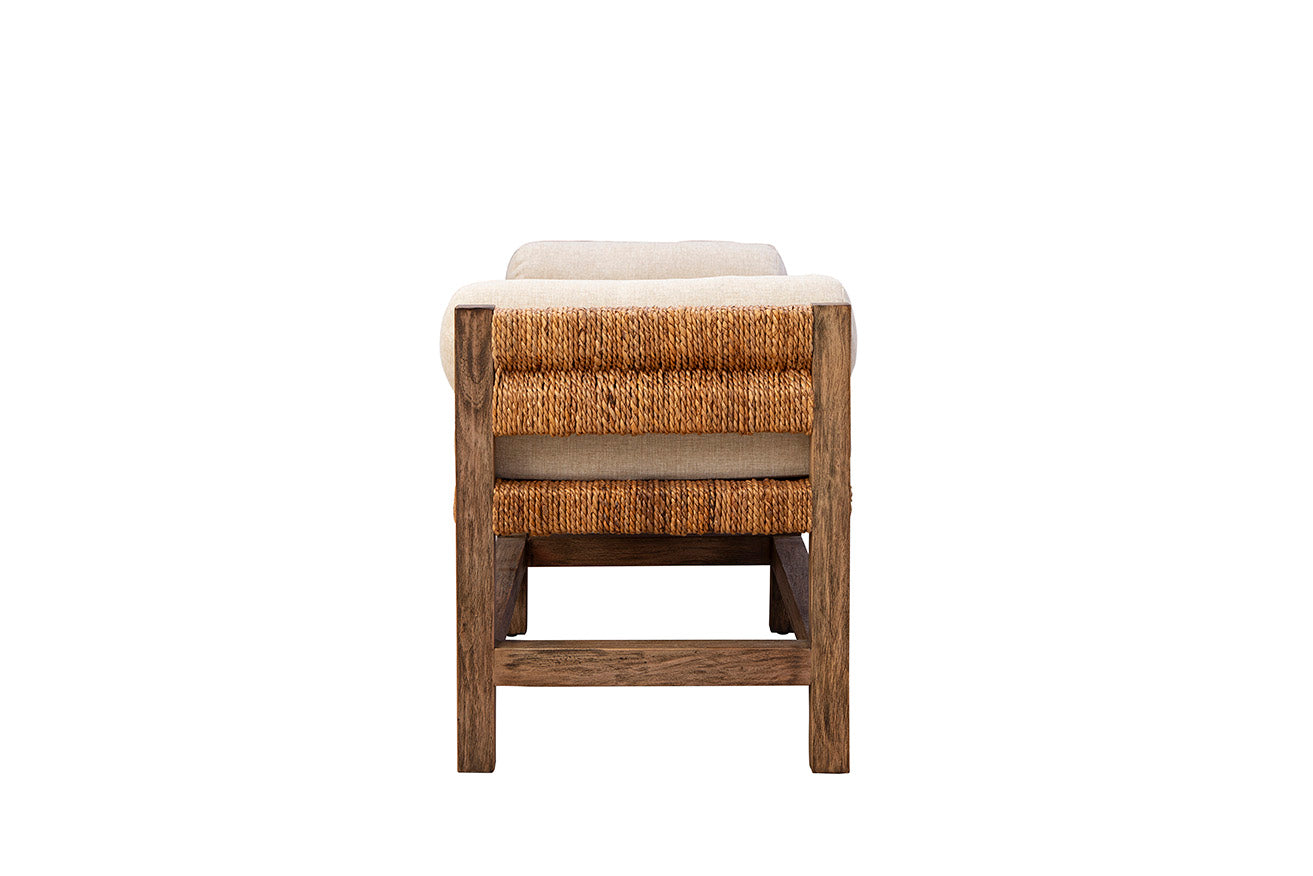 Cotswold Woven Seagrass Bench (Backless)