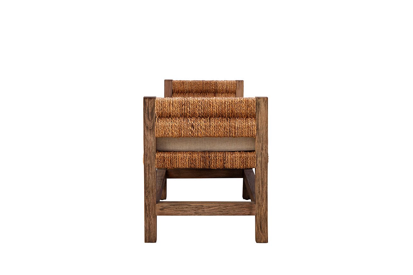 Cotswold Woven Seagrass Bench (Backless)