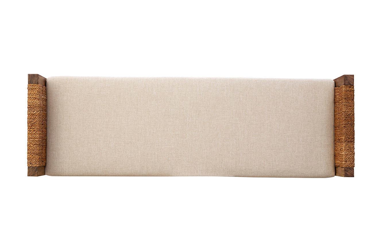 Cotswold Woven Seagrass Bench (Backless)