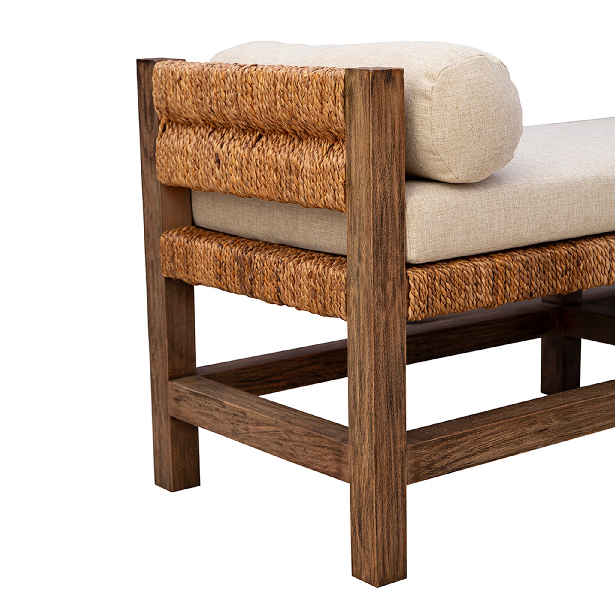 Cotswold Woven Seagrass Bench (Backless)