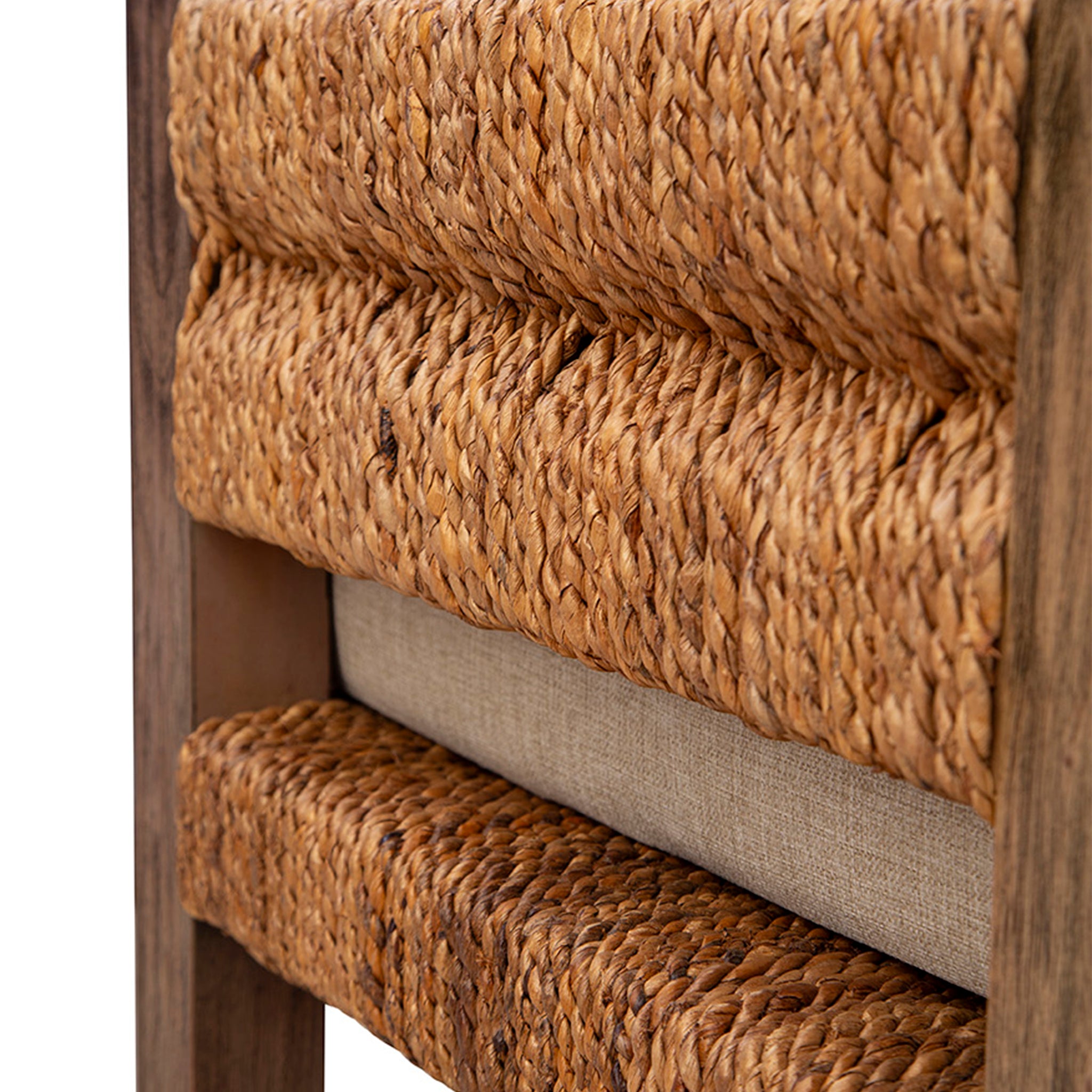 Cotswold Woven Seagrass Bench (Backless)