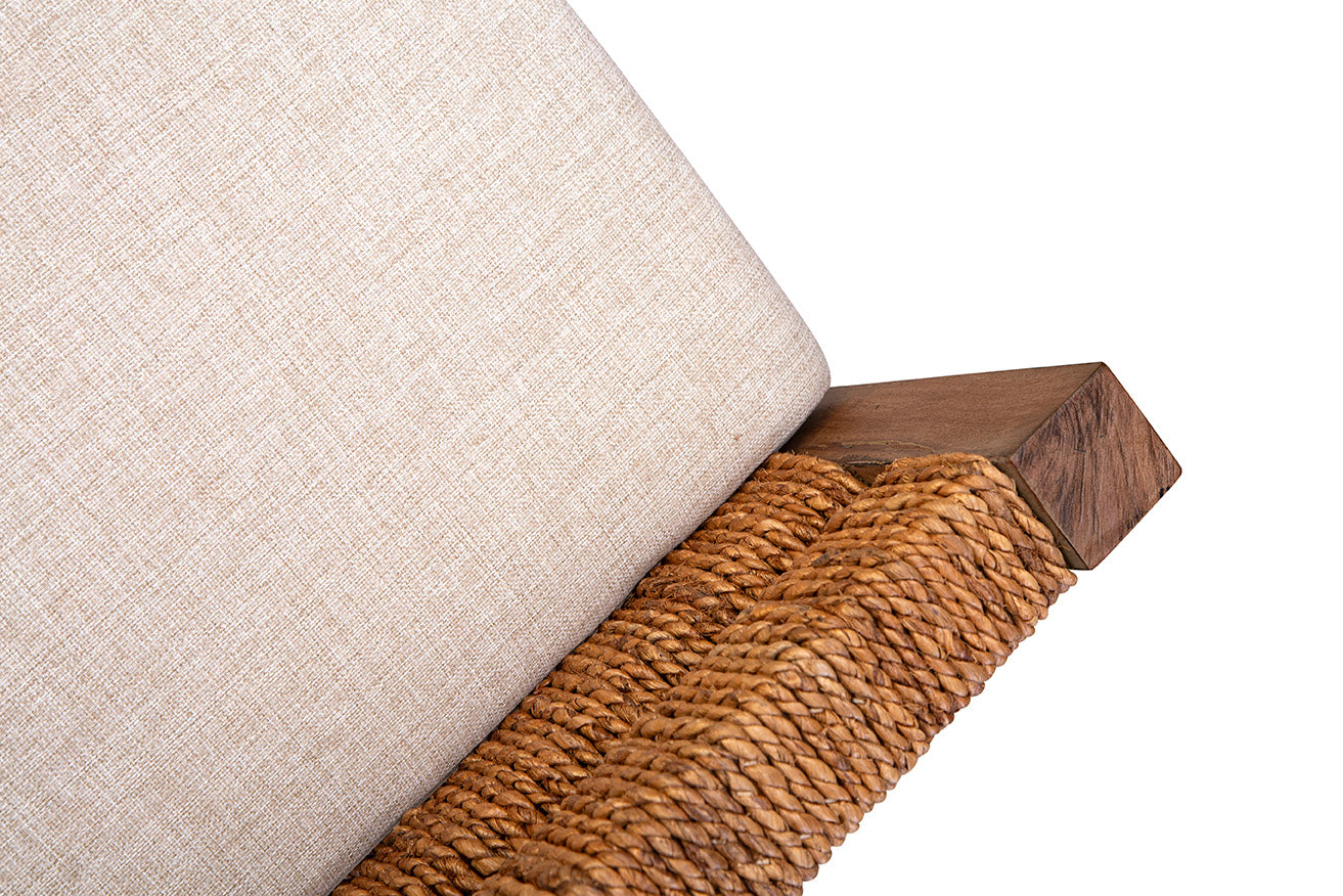 Cotswold Woven Seagrass Bench (Backless)