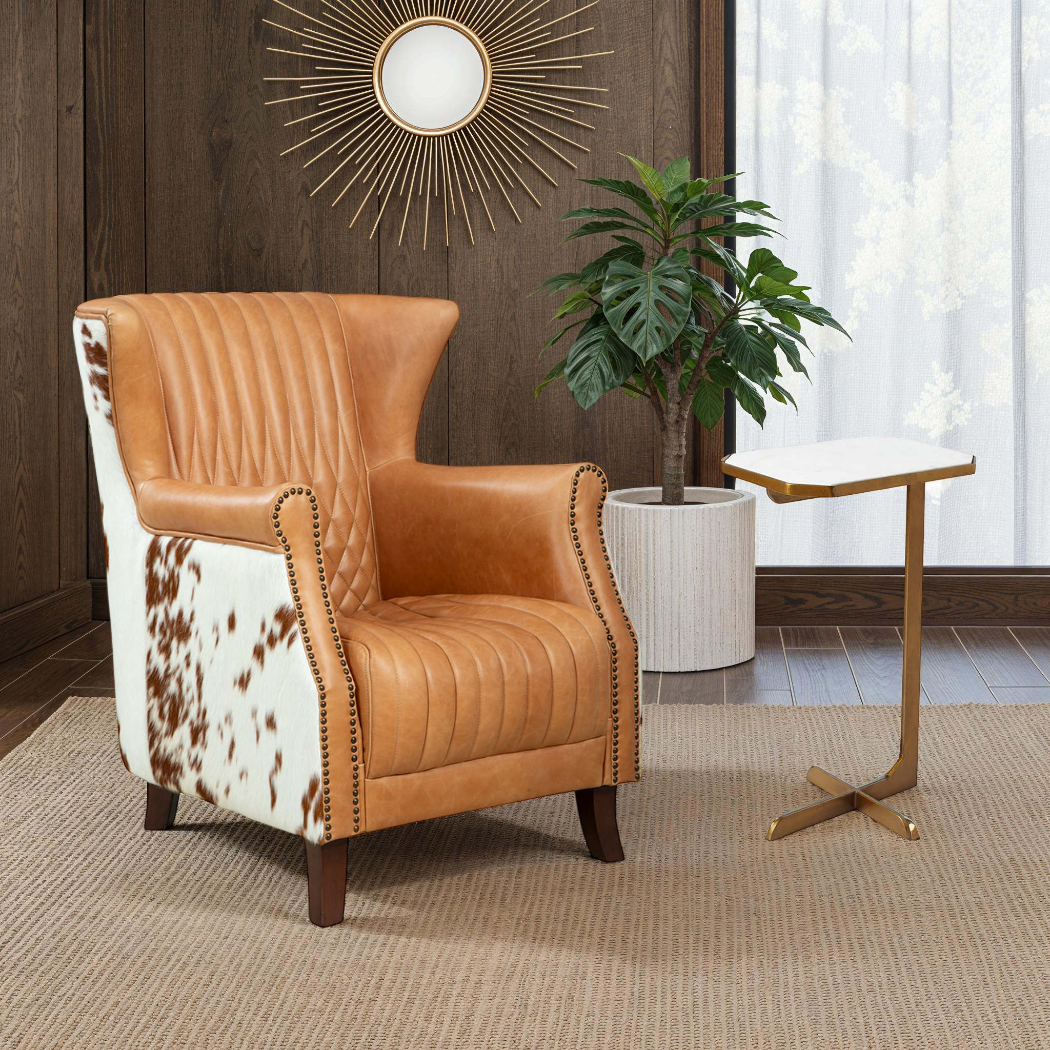Amarillo Leather Hide Armchair
