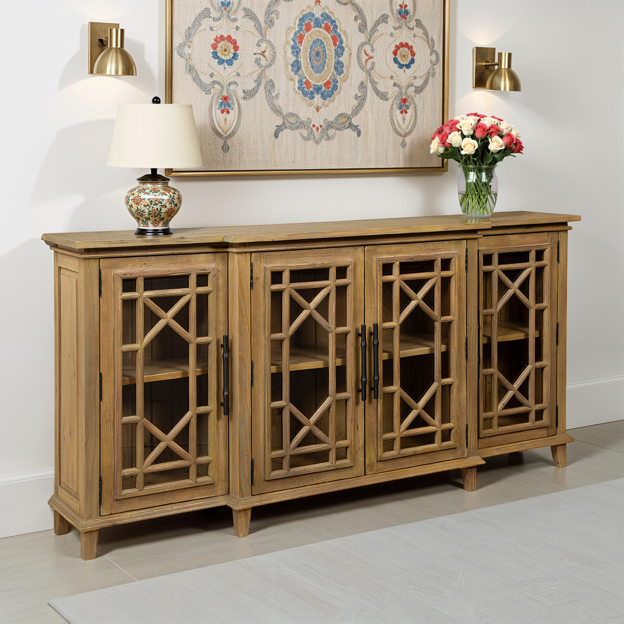Chengdu Carved Wood Sideboard