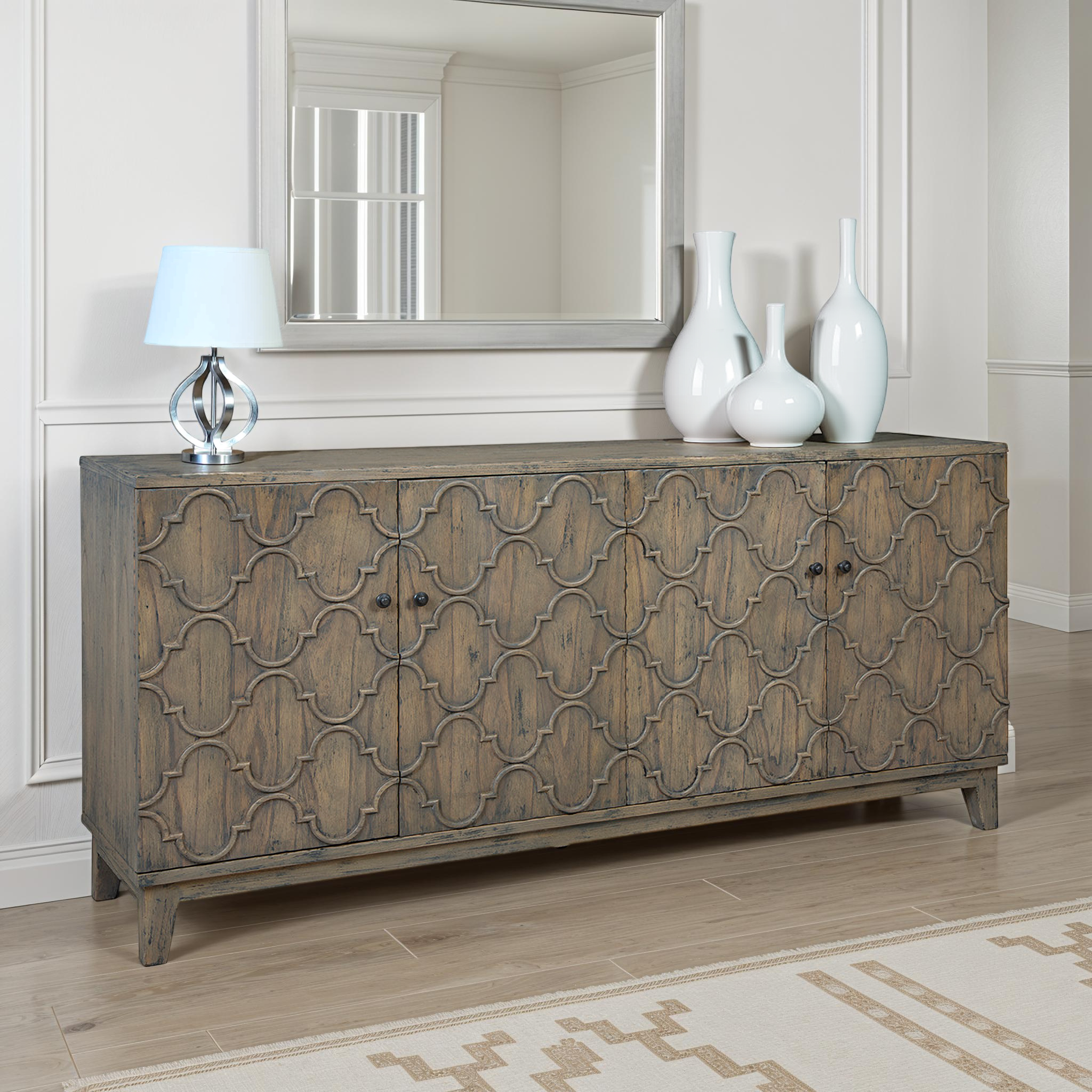 Braxton Carved Wood Sideboard