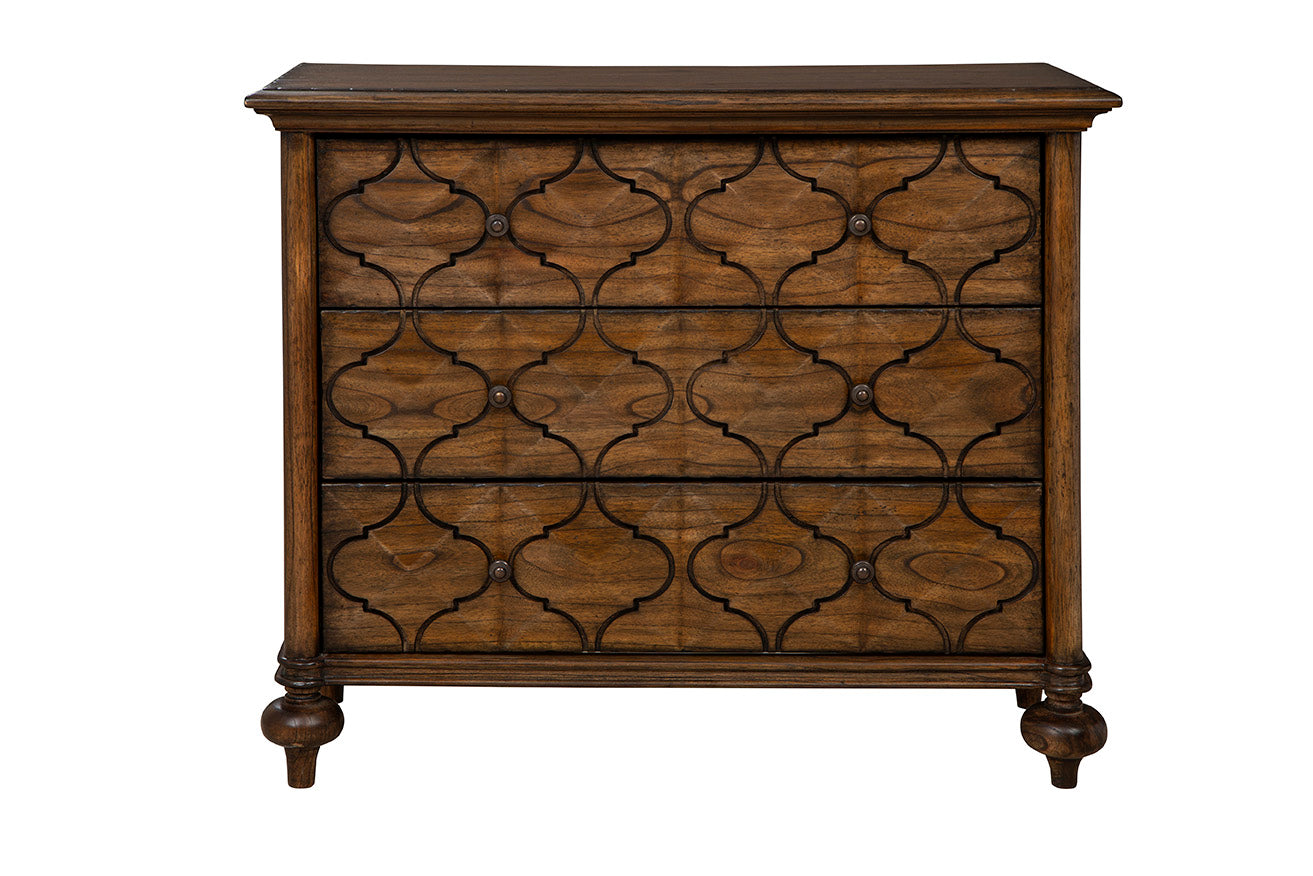 Marbella Carved Wood Chest