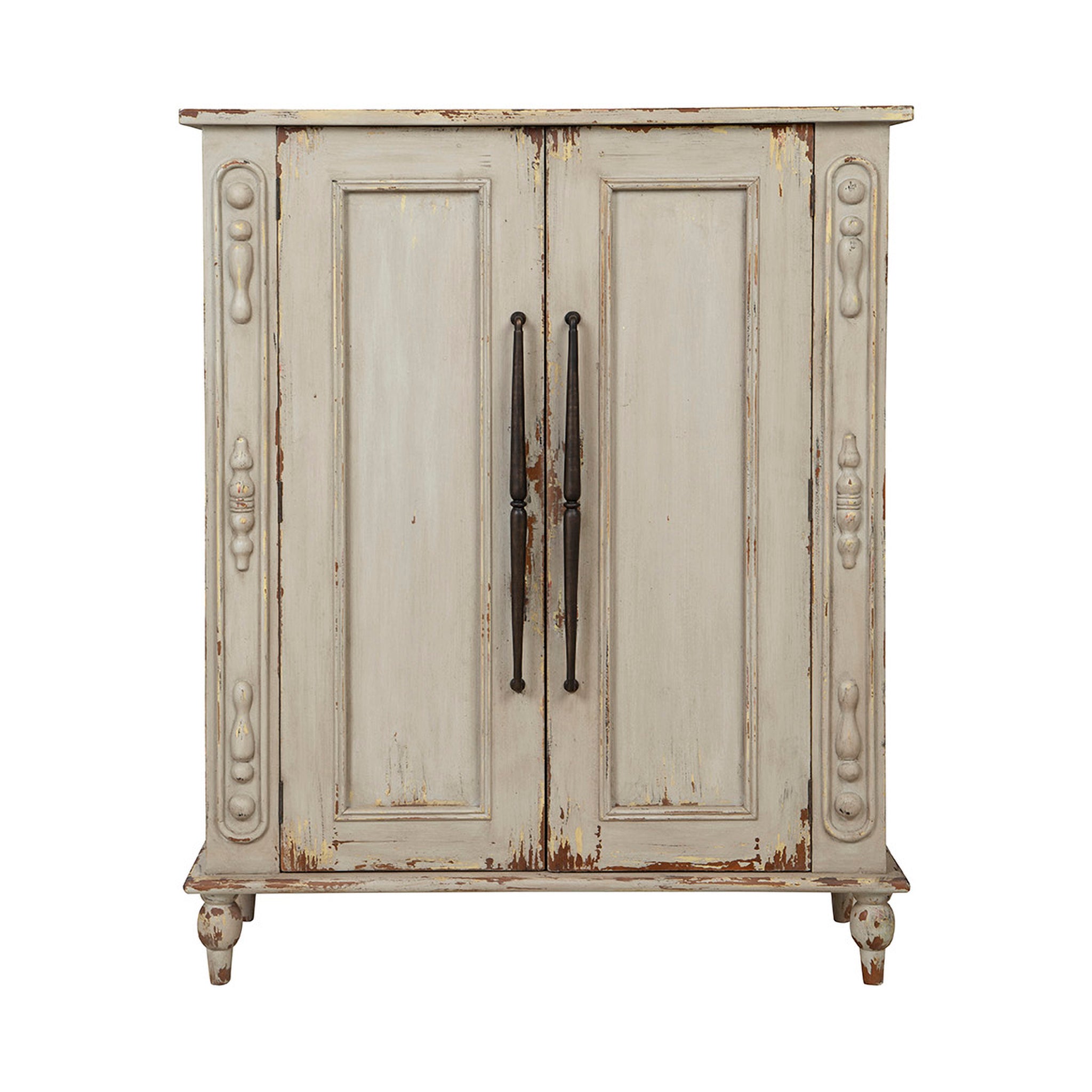 Rhys Distressed Wood Cabinet