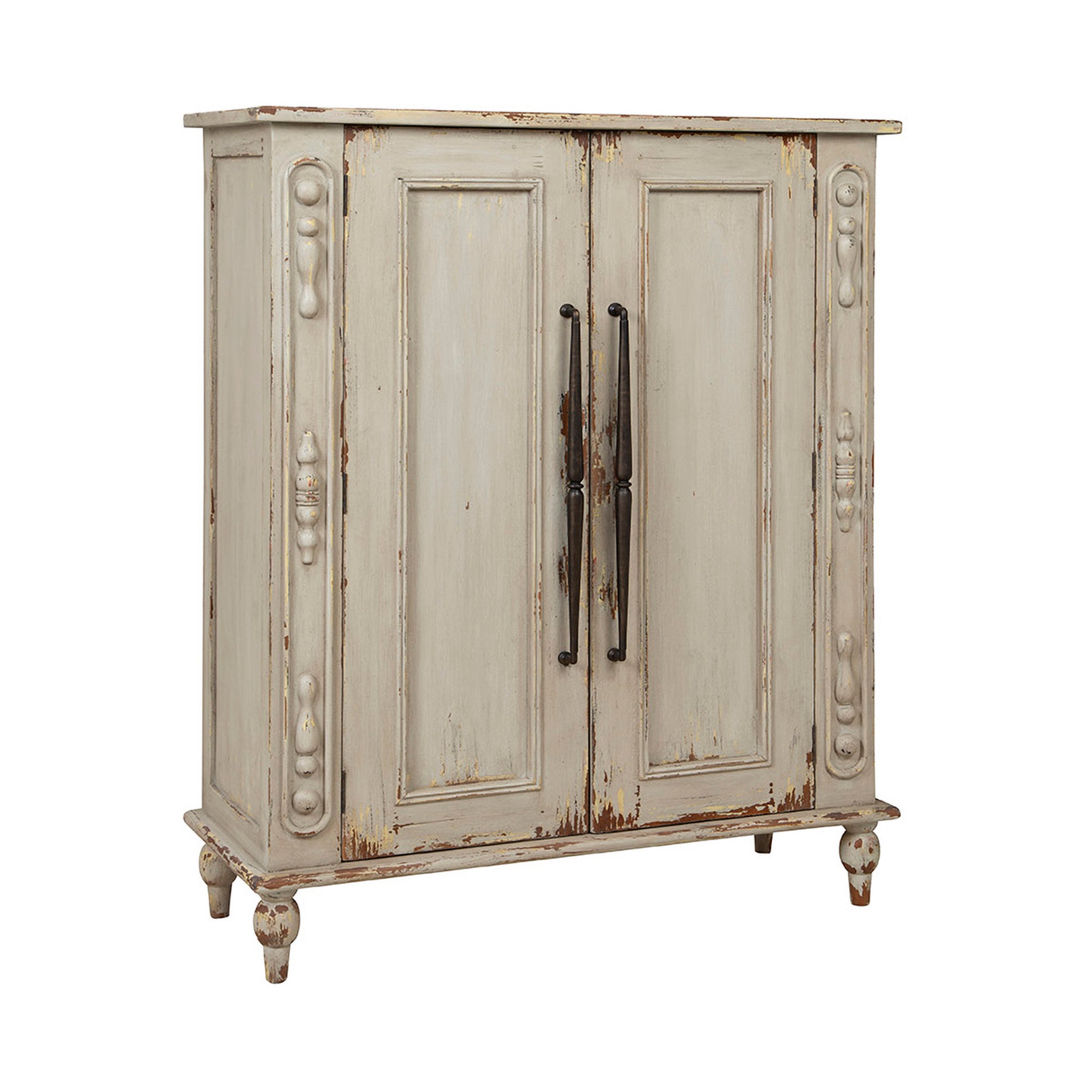 Rhys Distressed Wood Cabinet