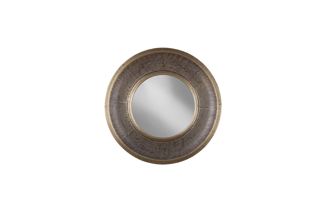Caspian Shagreen Round Mirror