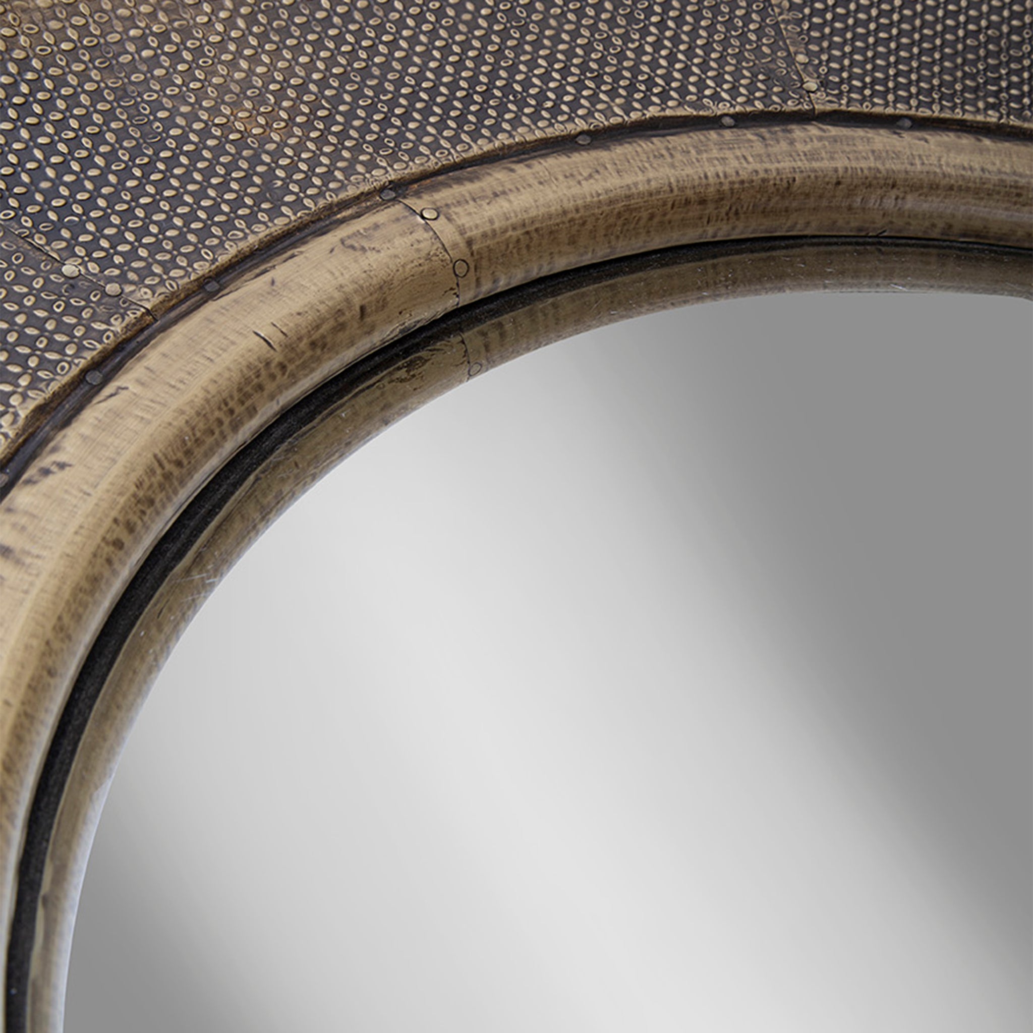 Caspian Shagreen Round Mirror