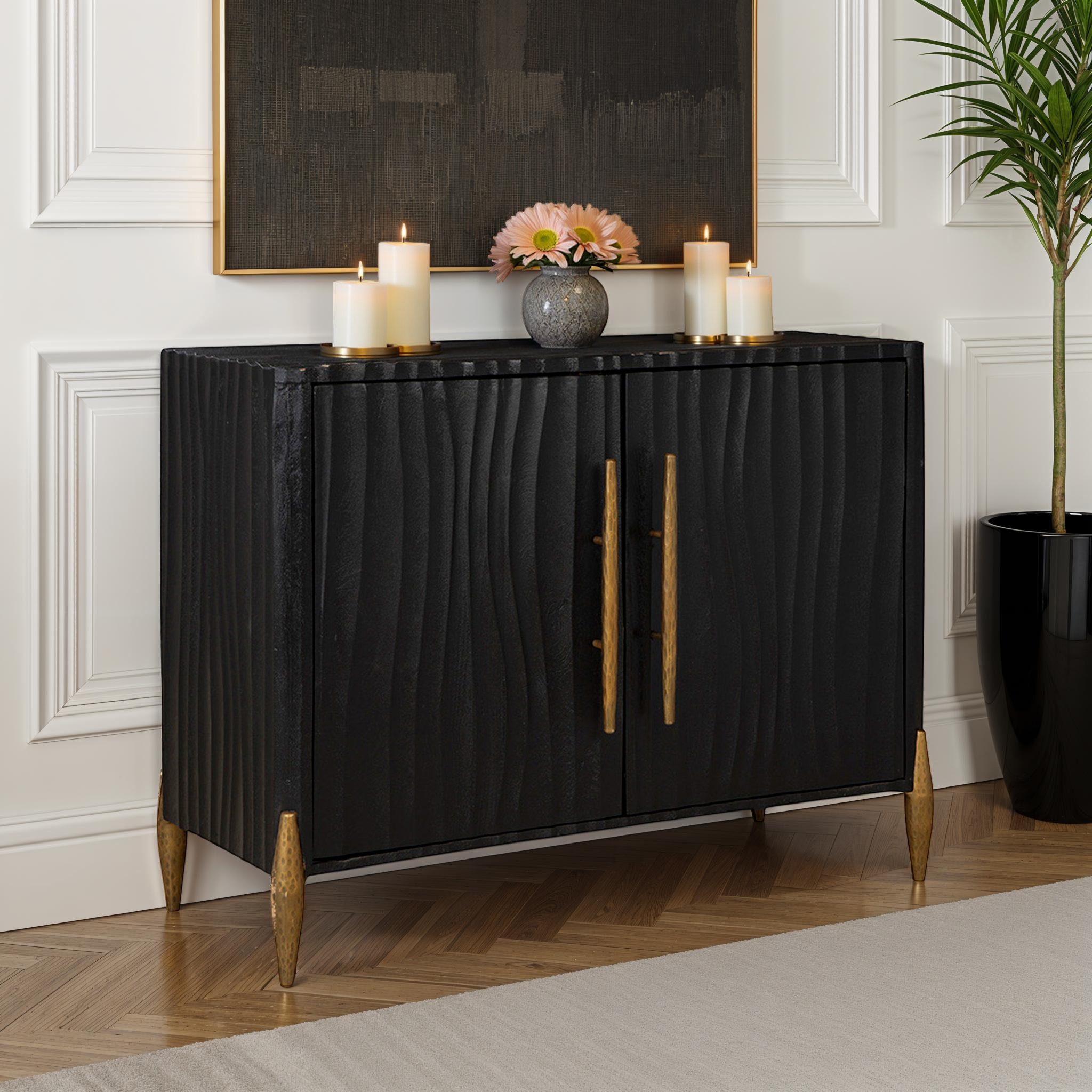 Dakar Carved Wood Sideboard