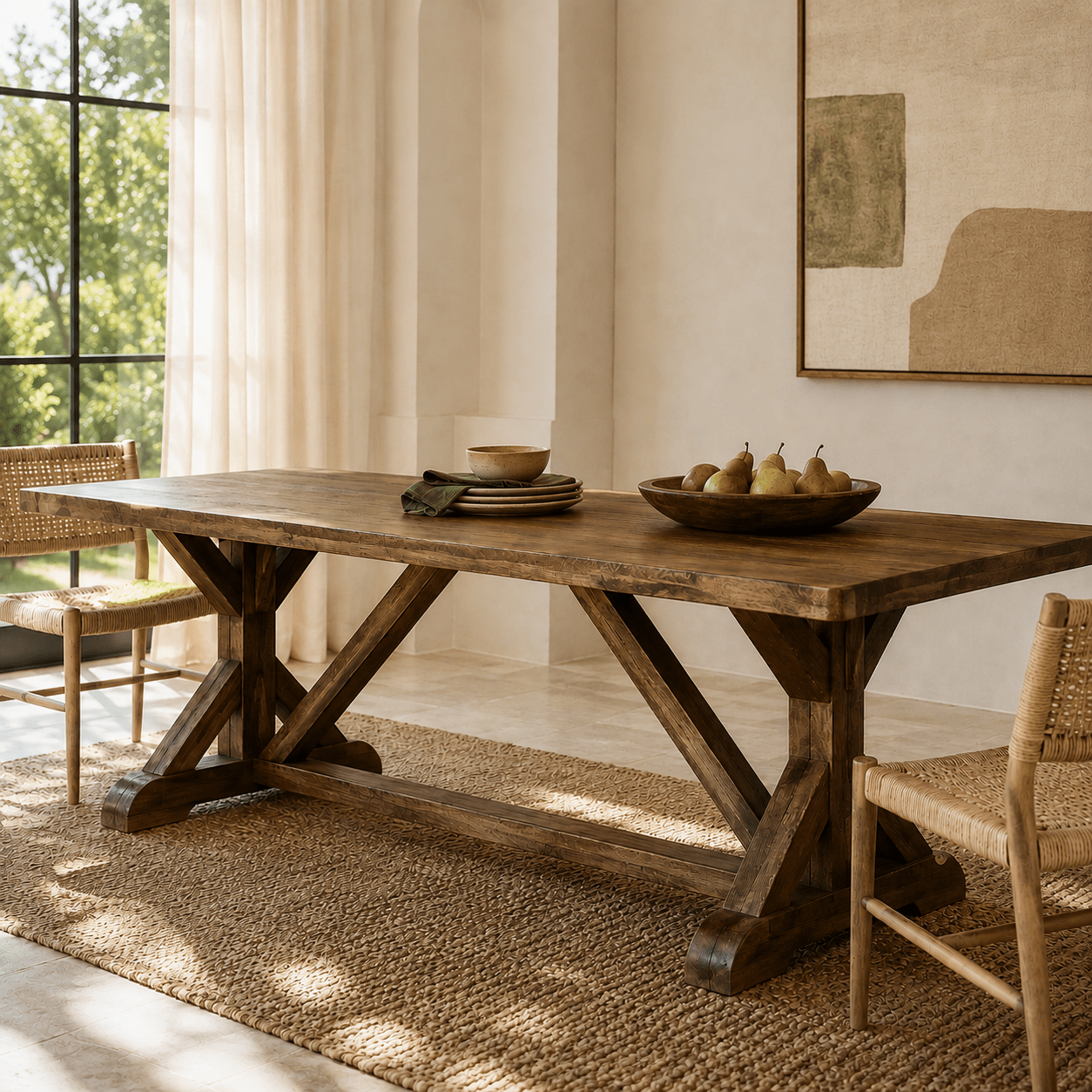 Everard Reclaimed Wood Dining Table - Wisteria
