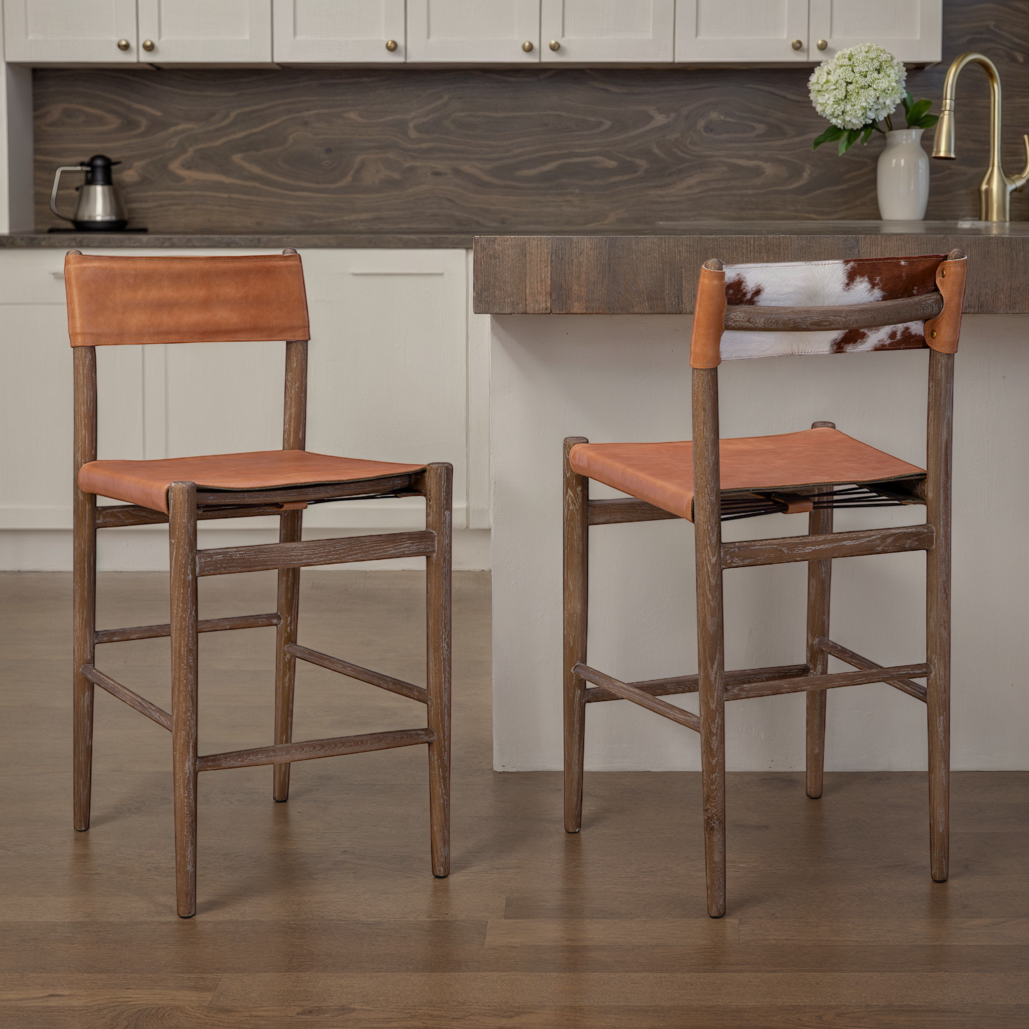 Sorrento Leather Counter Stool