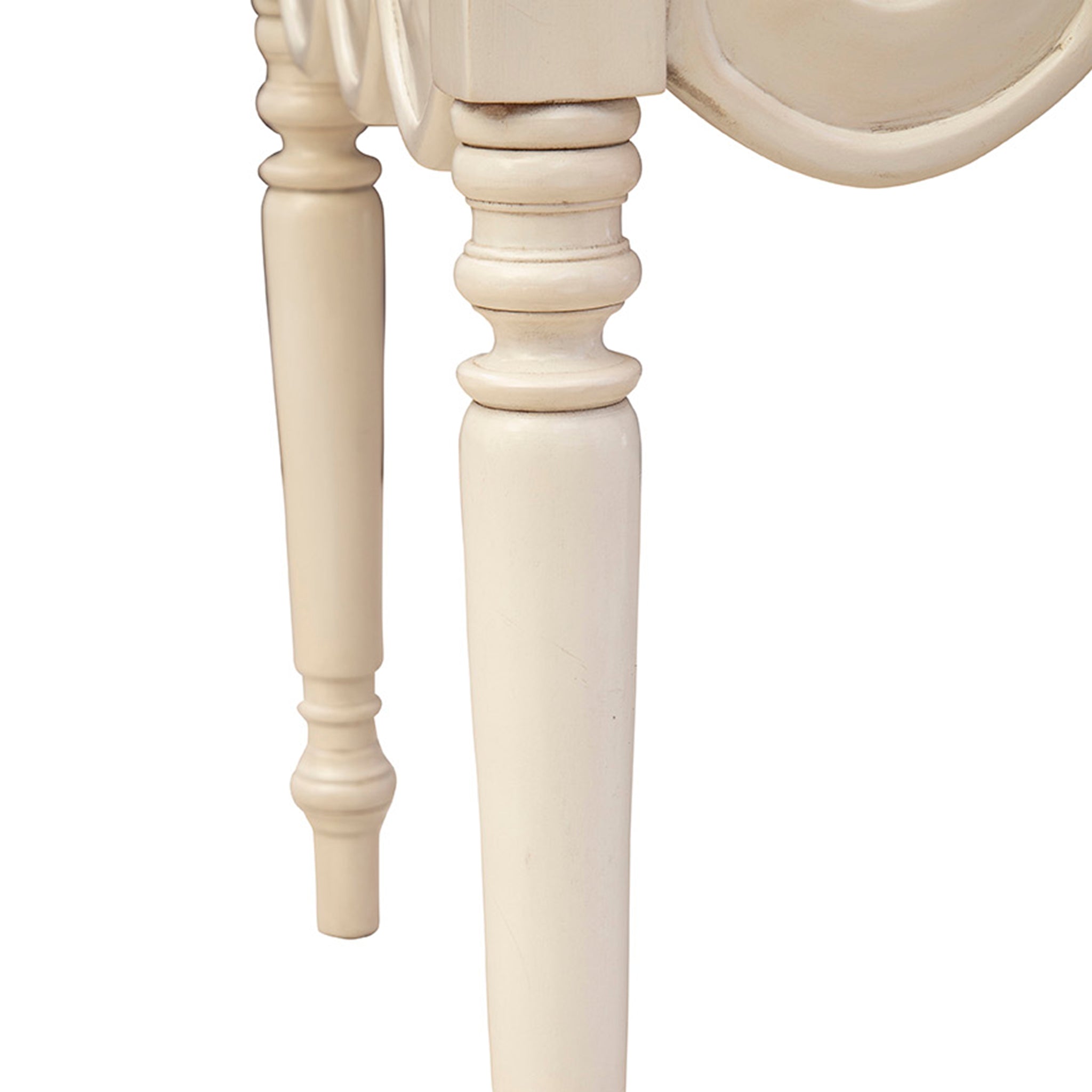 Maris Scalloped Carved Bench