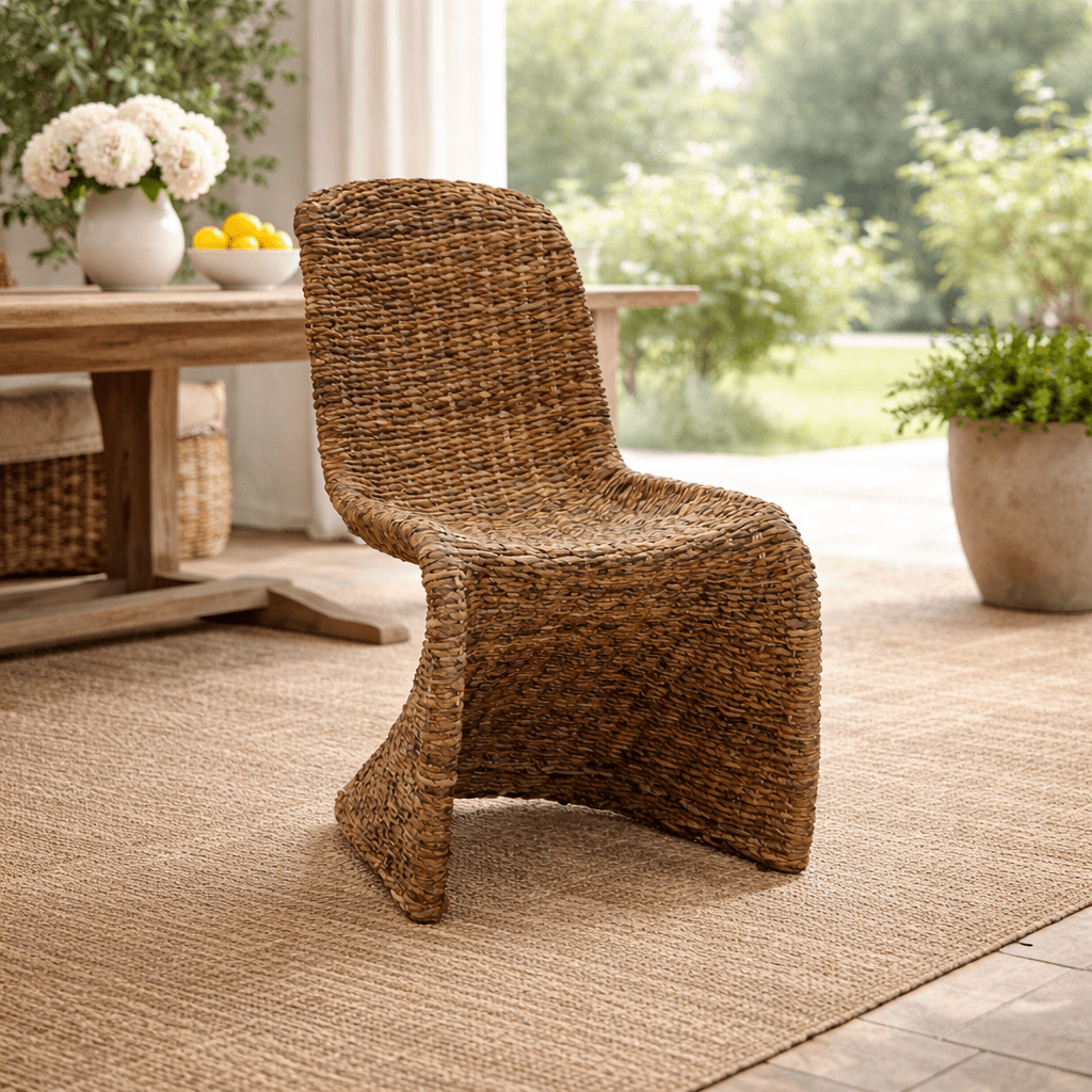 Ragusa Woven Seagrass Side Chair - Wisteria
