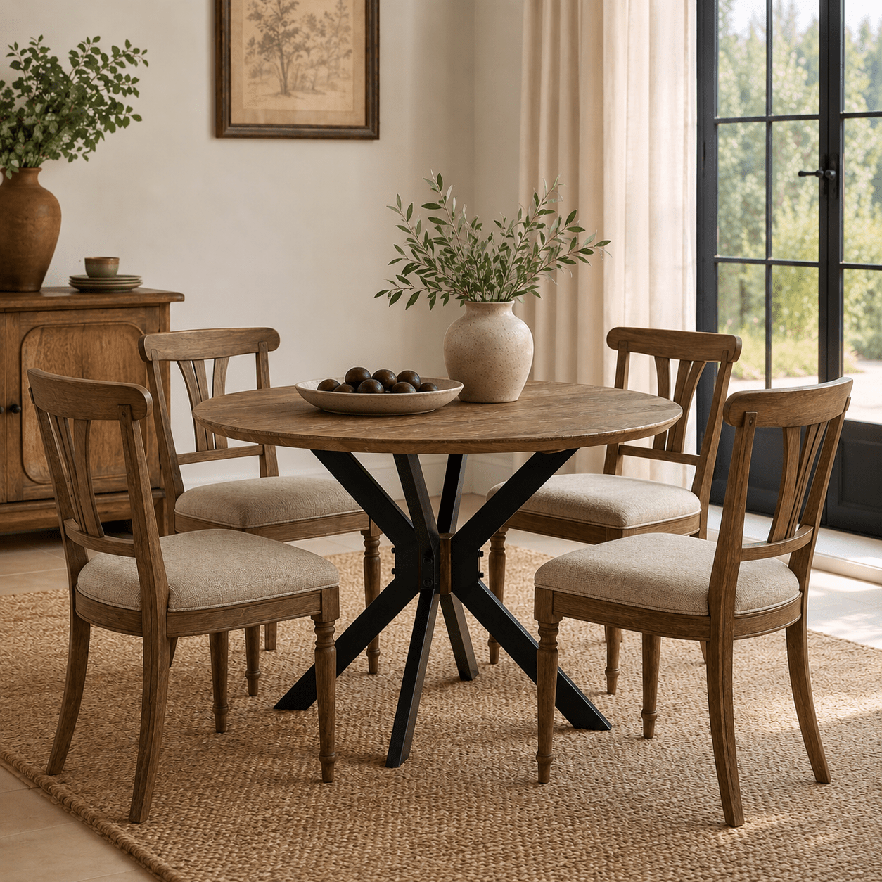 Frosolone Oak Round Dining Table - Wisteria
