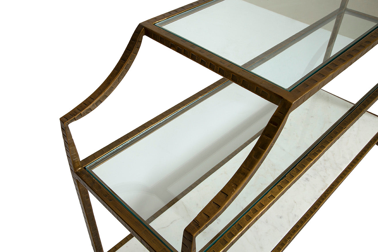 Altamura Metal and Marble Console