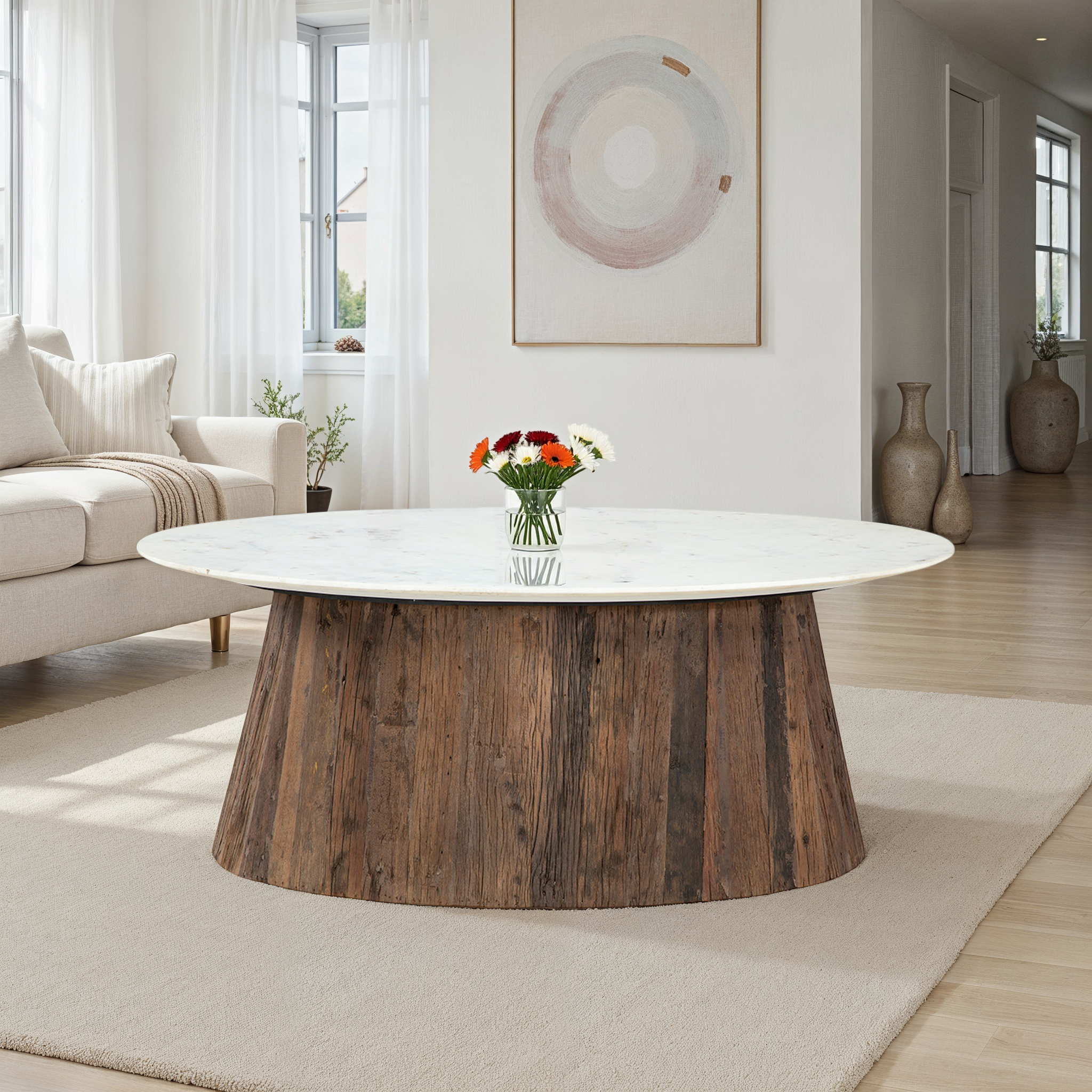 Fidenza Carved Wood Coffee Table