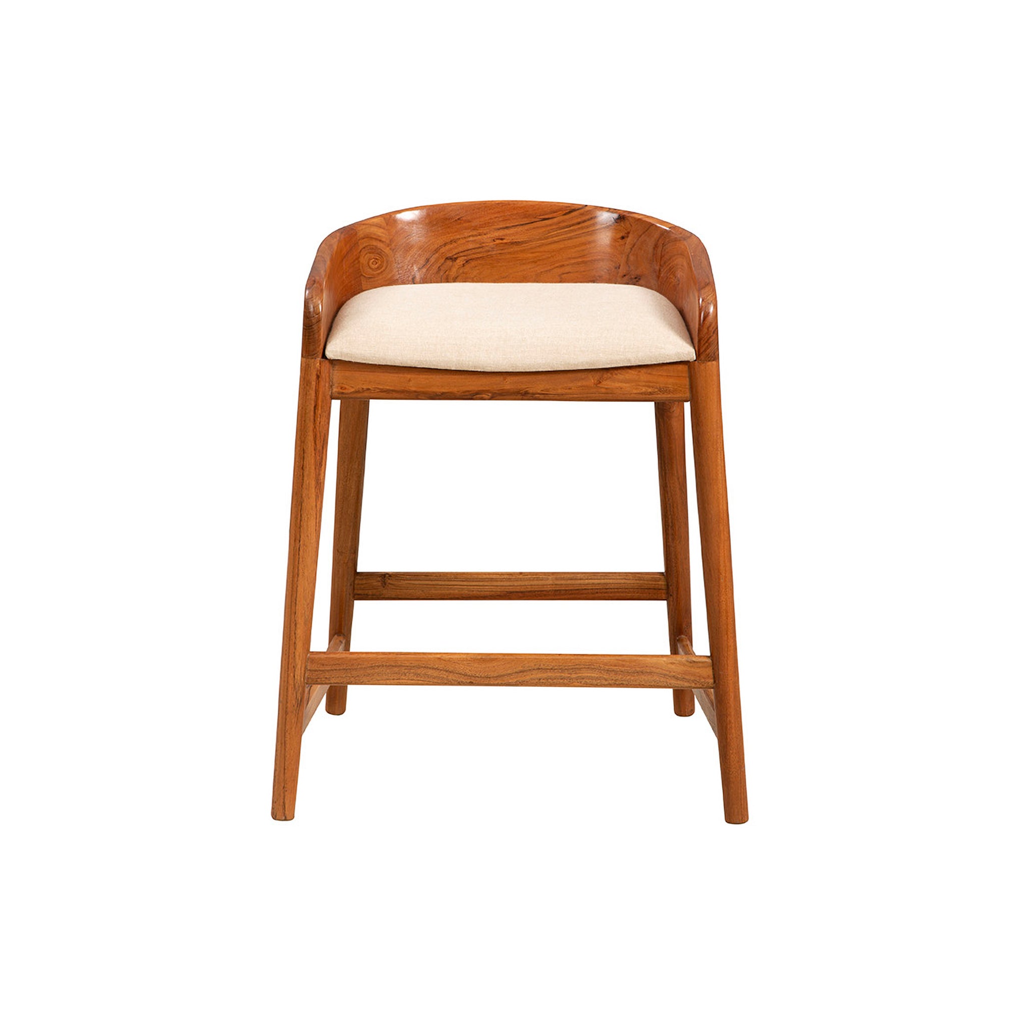 Ravello Teak Upholstered Barstool