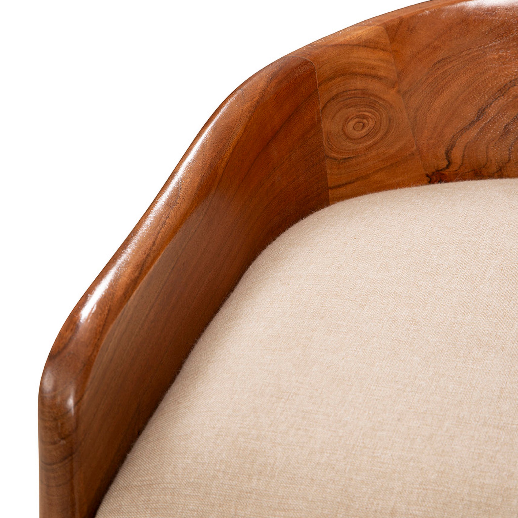 Ravello Teak Upholstered Barstool