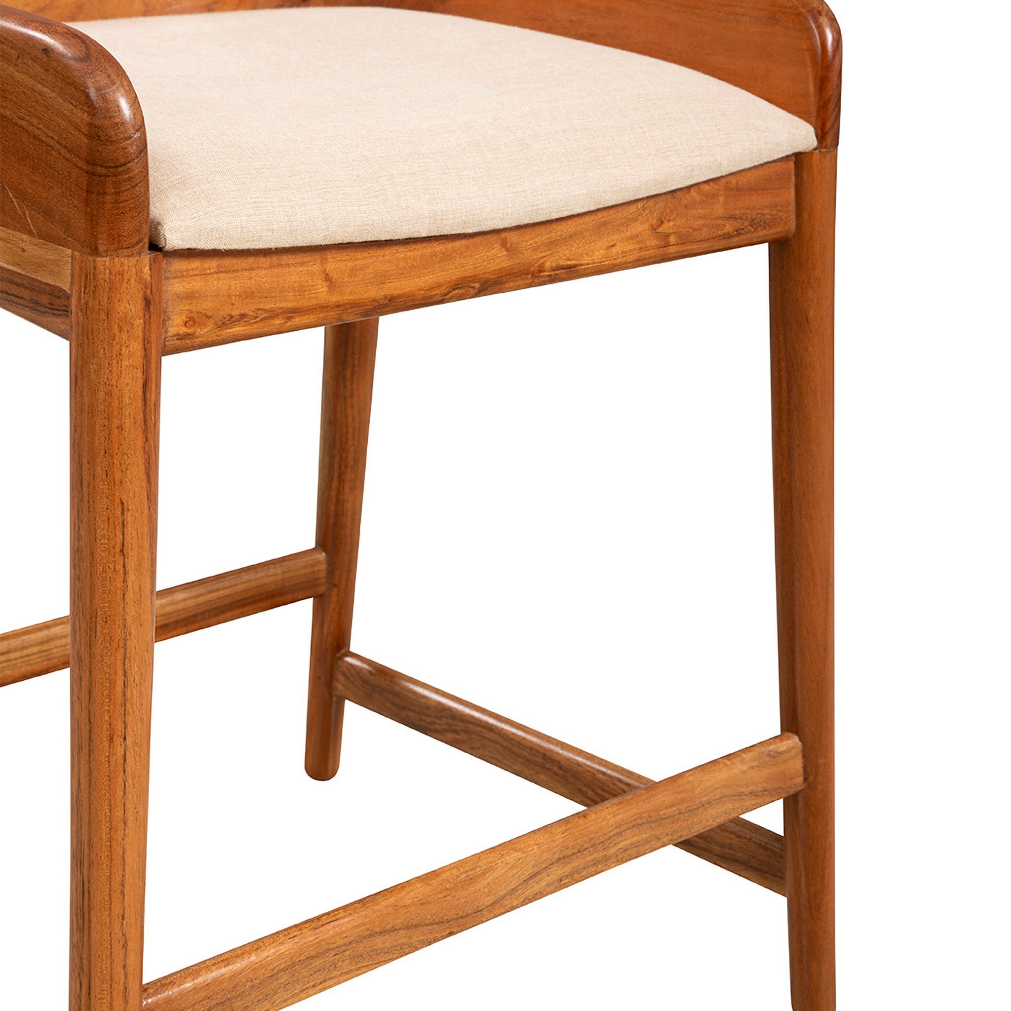 Ravello Teak Upholstered Barstool