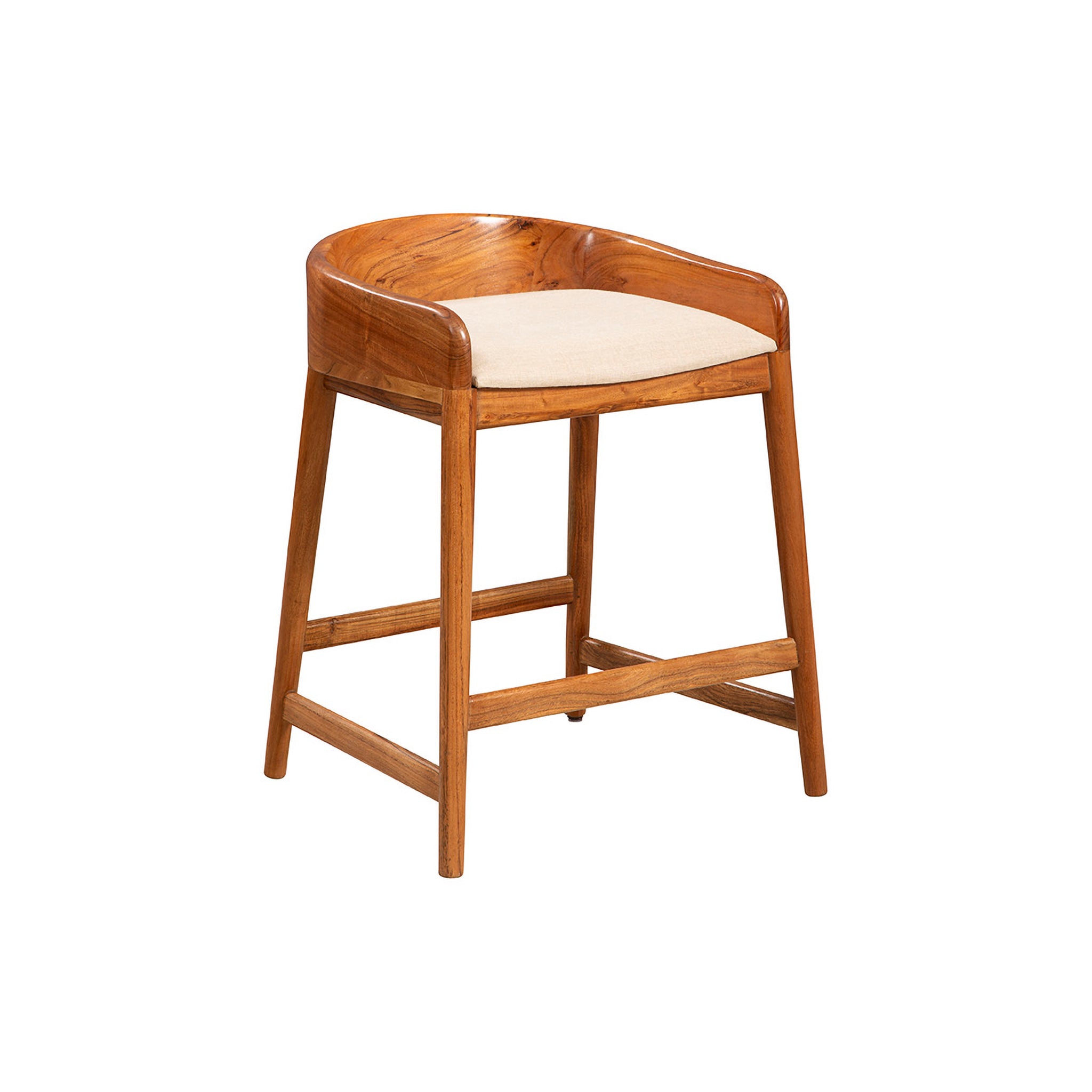 Ravello Teak Upholstered Barstool