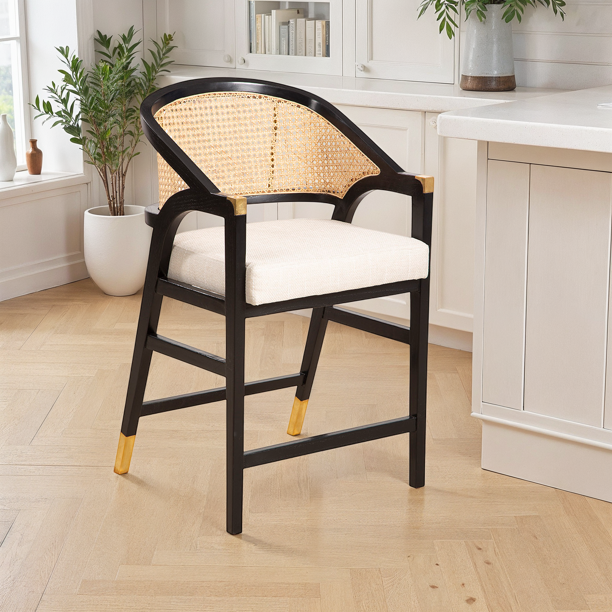 Vercelli Cane Counter Chair