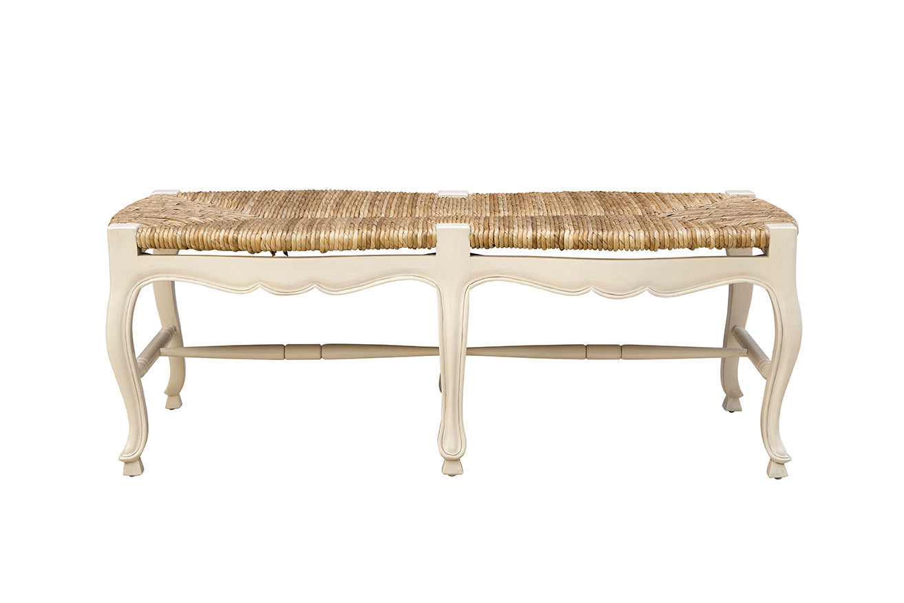 Aubigny Rush Seat Bench