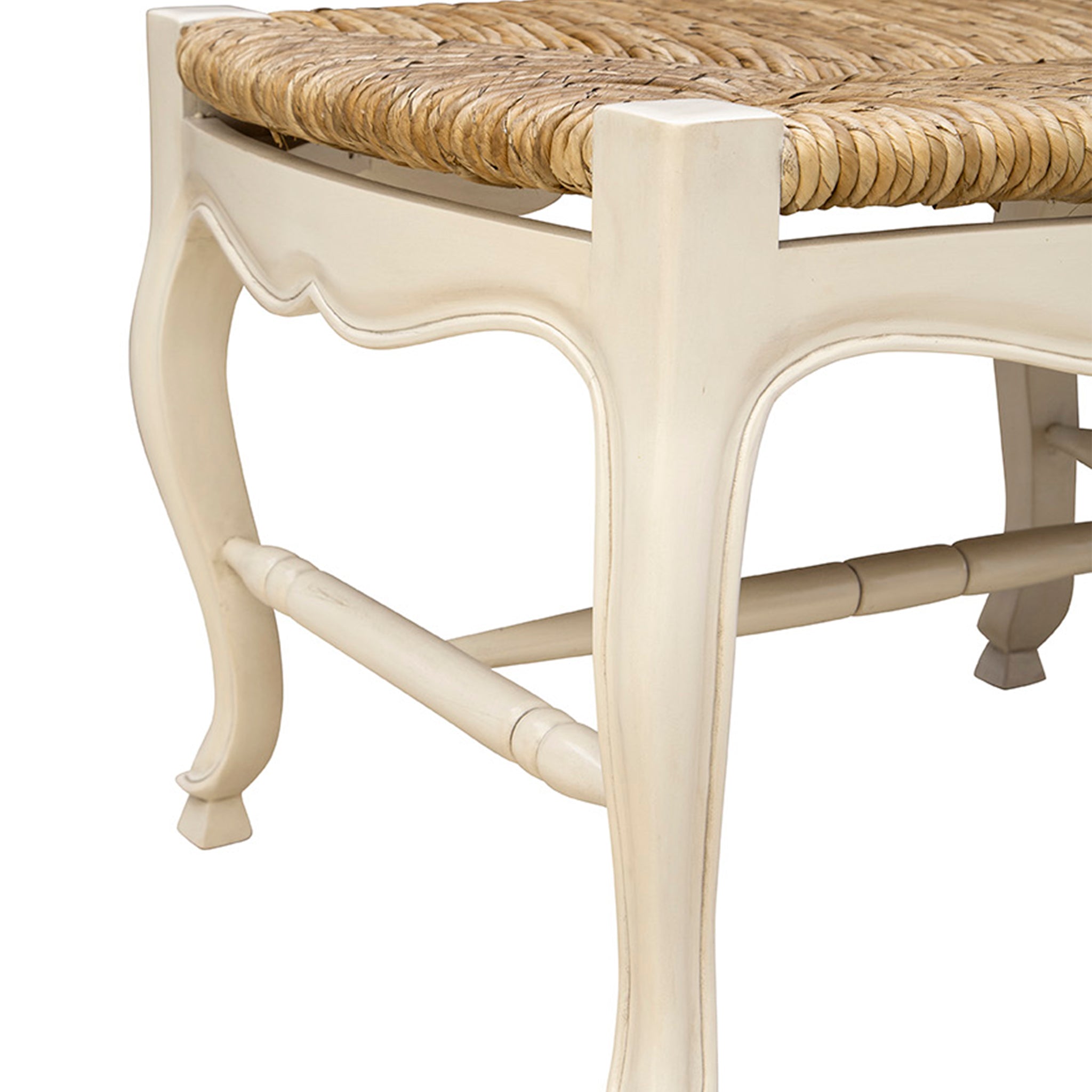 Aubigny Rush Seat Bench
