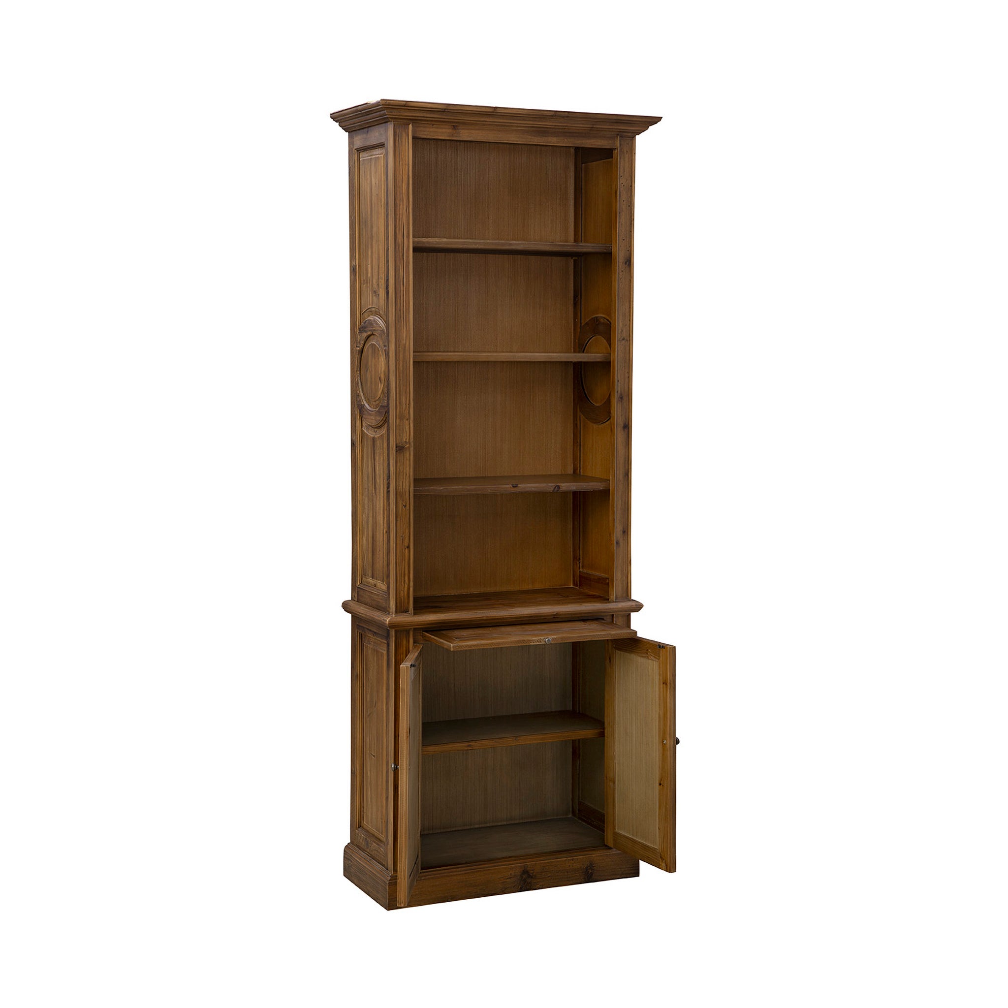 Arlon Carved Wood Bookcase