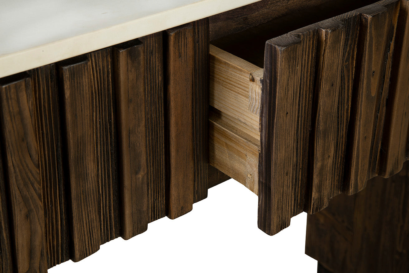Essau Fluted Wood Console