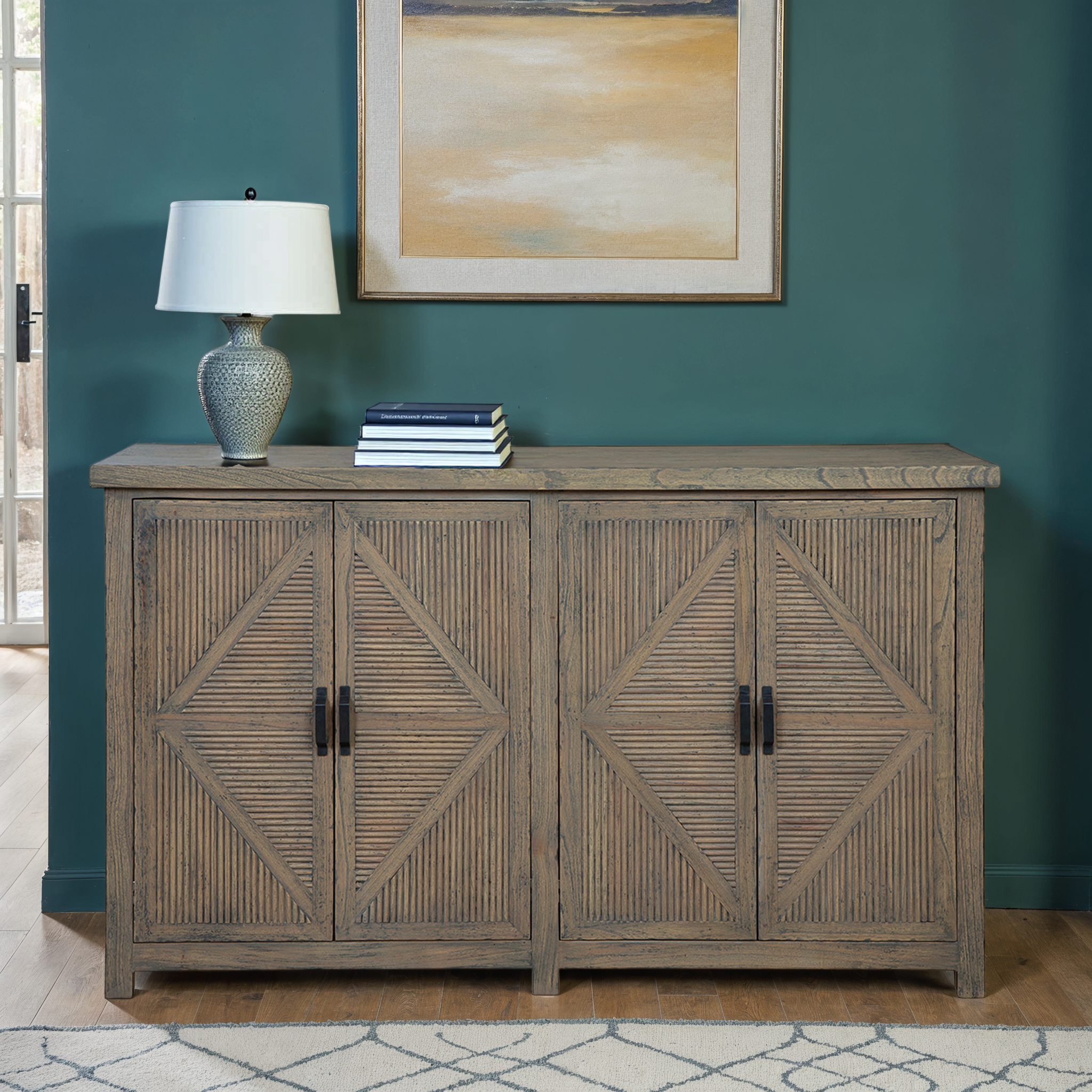Roarke Carved Wood Sideboard