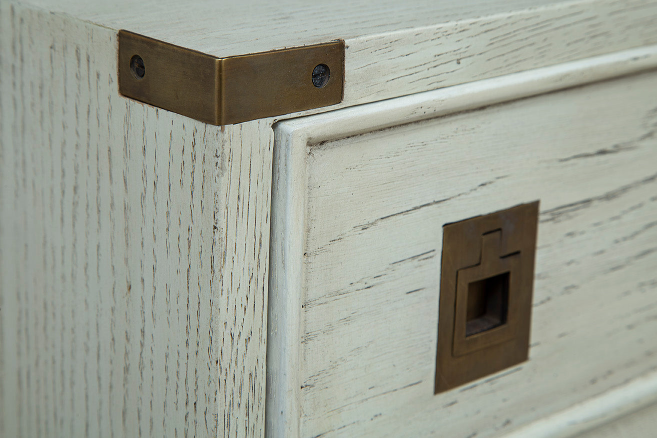 Calliope Whitewashed Wood Chest