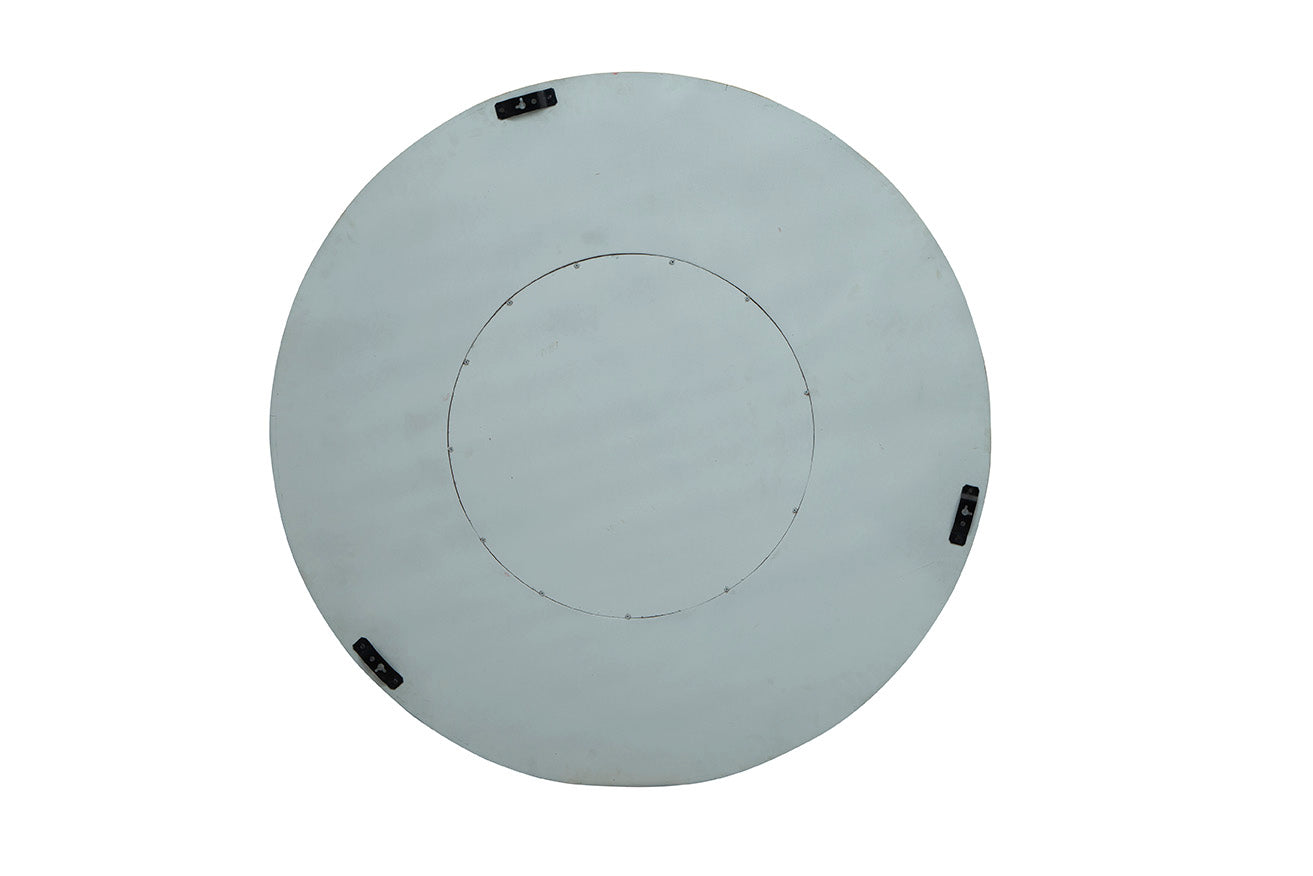 Corvina Wood Round Mirror