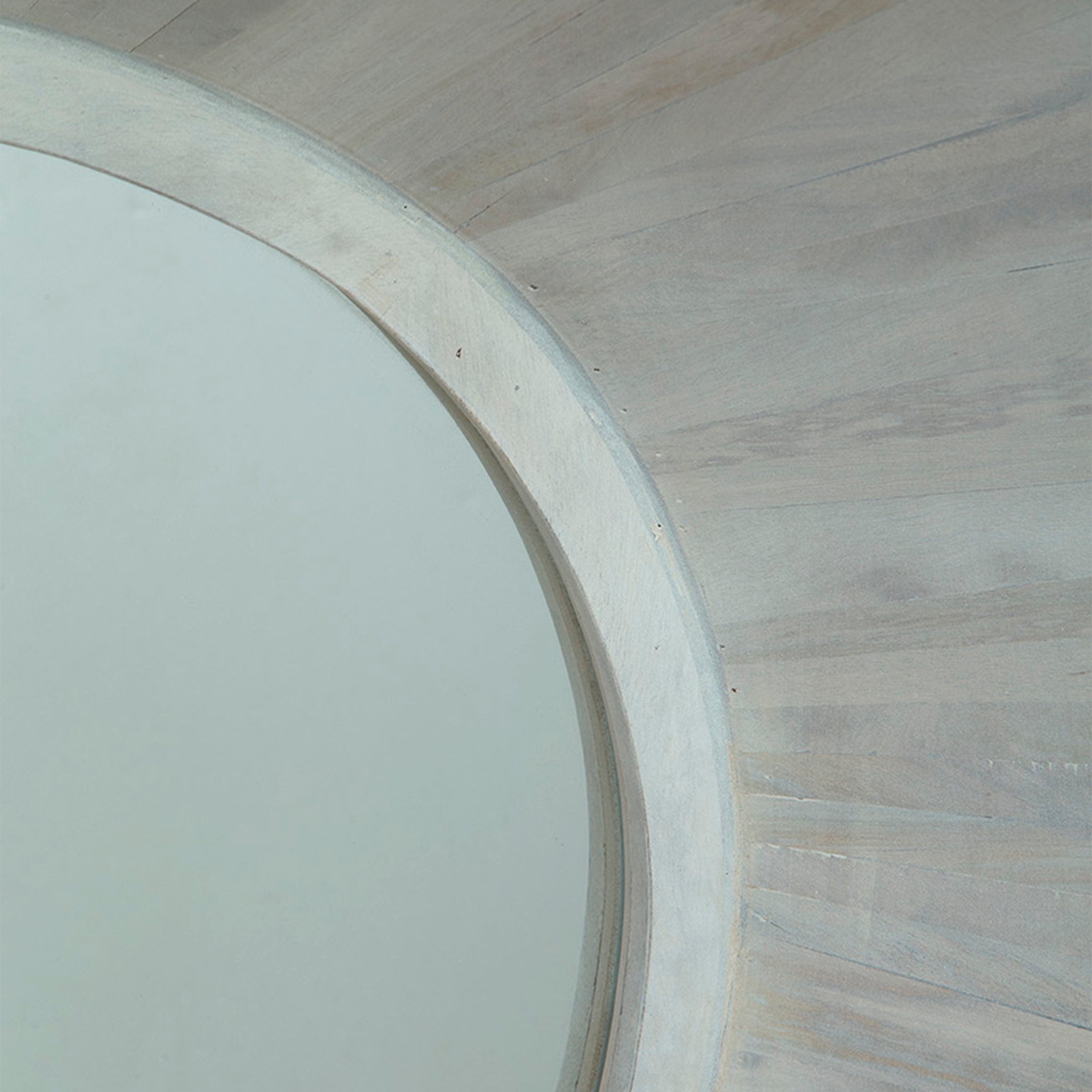 Corvina Wood Round Mirror