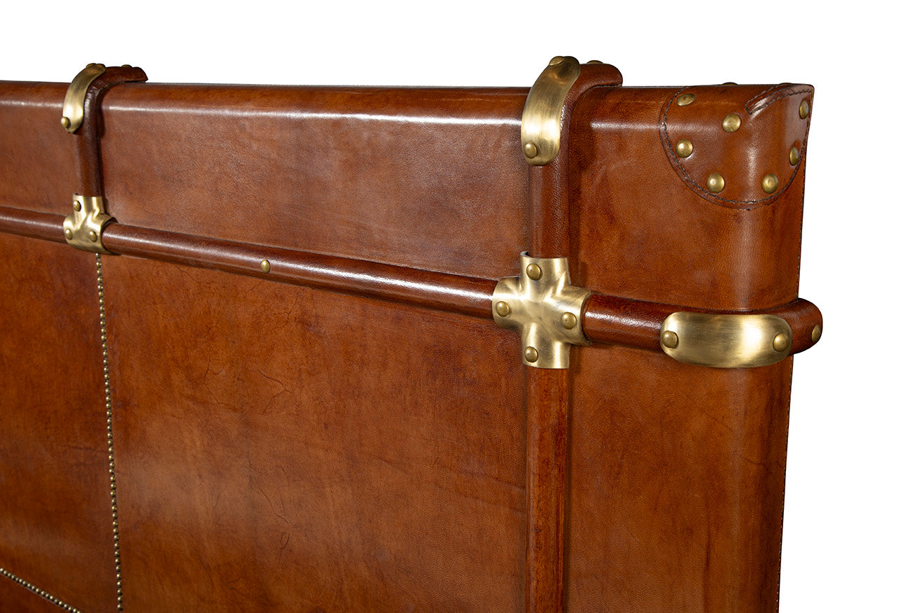 Nottingham Leather Panel Bed