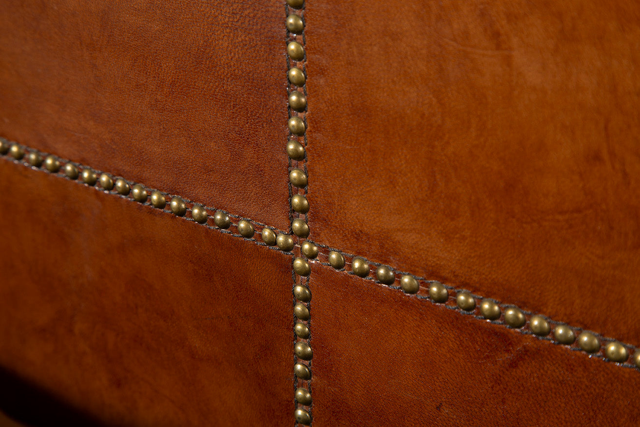 Nottingham Leather Panel Bed