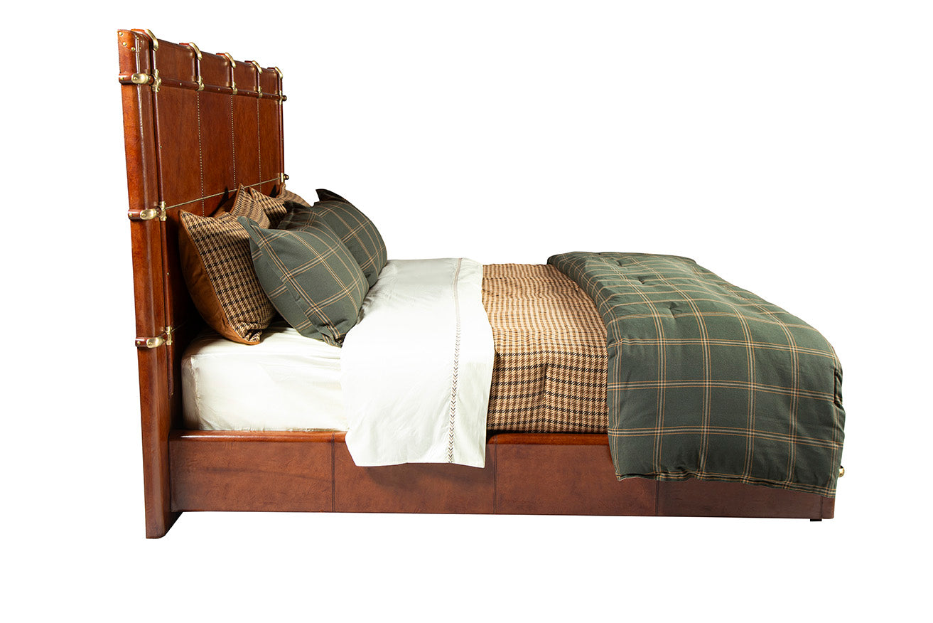 Nottingham Leather Panel Bed