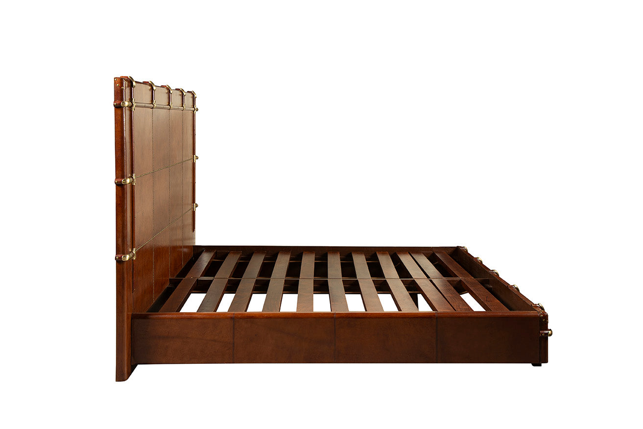 Nottingham Leather Panel Bed