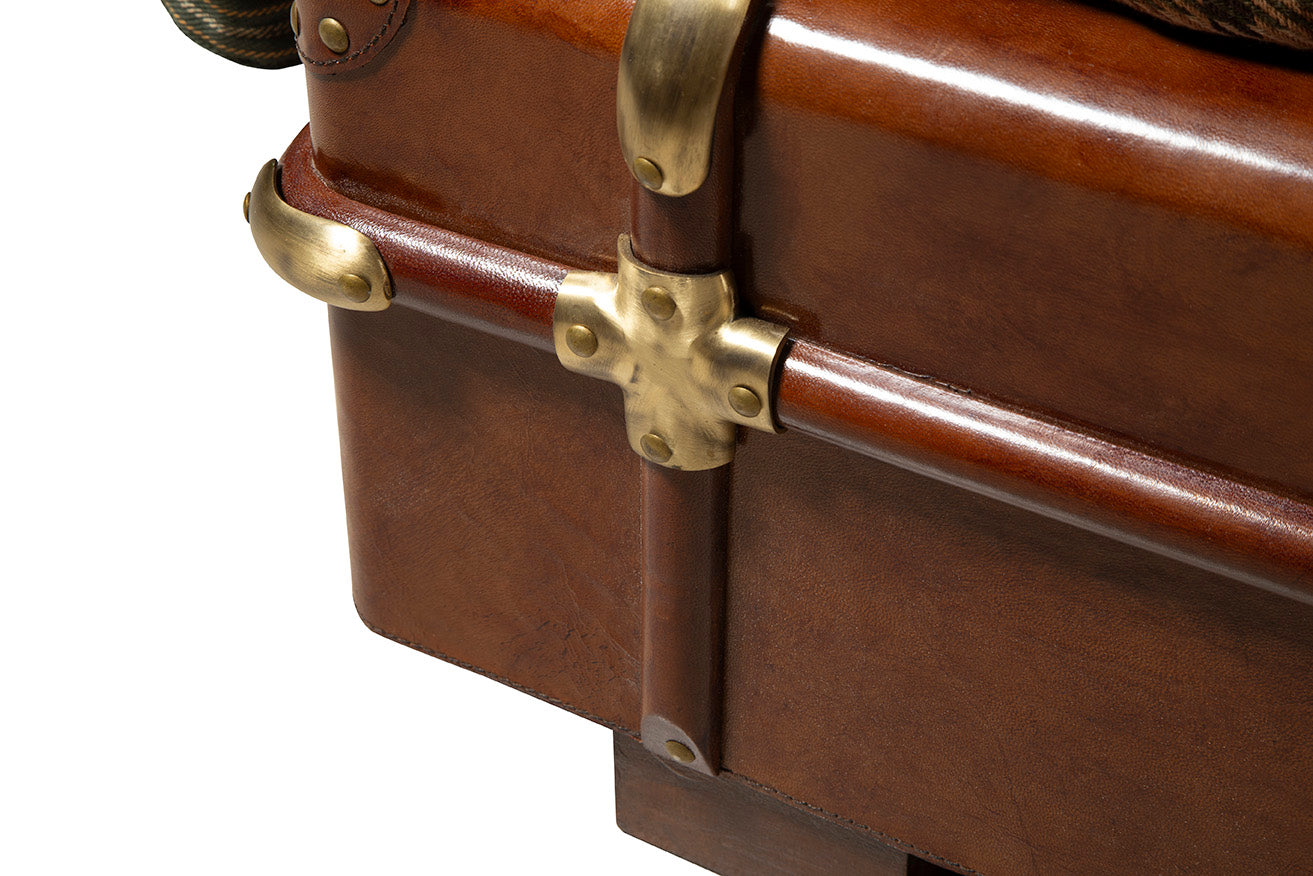 Nottingham Leather Panel Bed