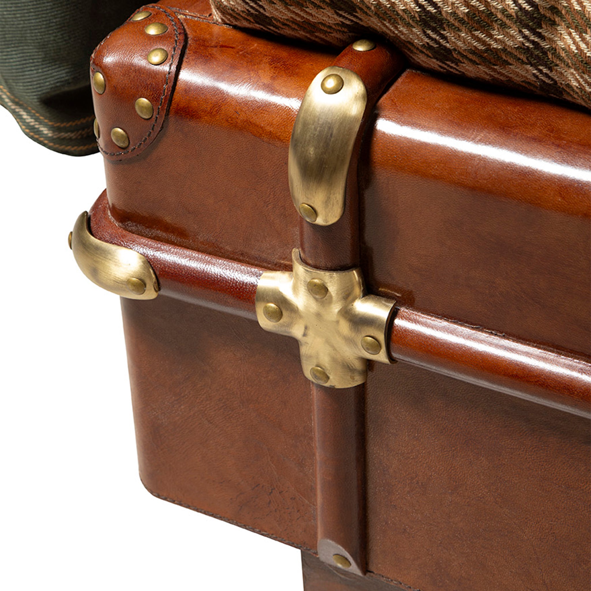 Nottingham Leather Panel Bed