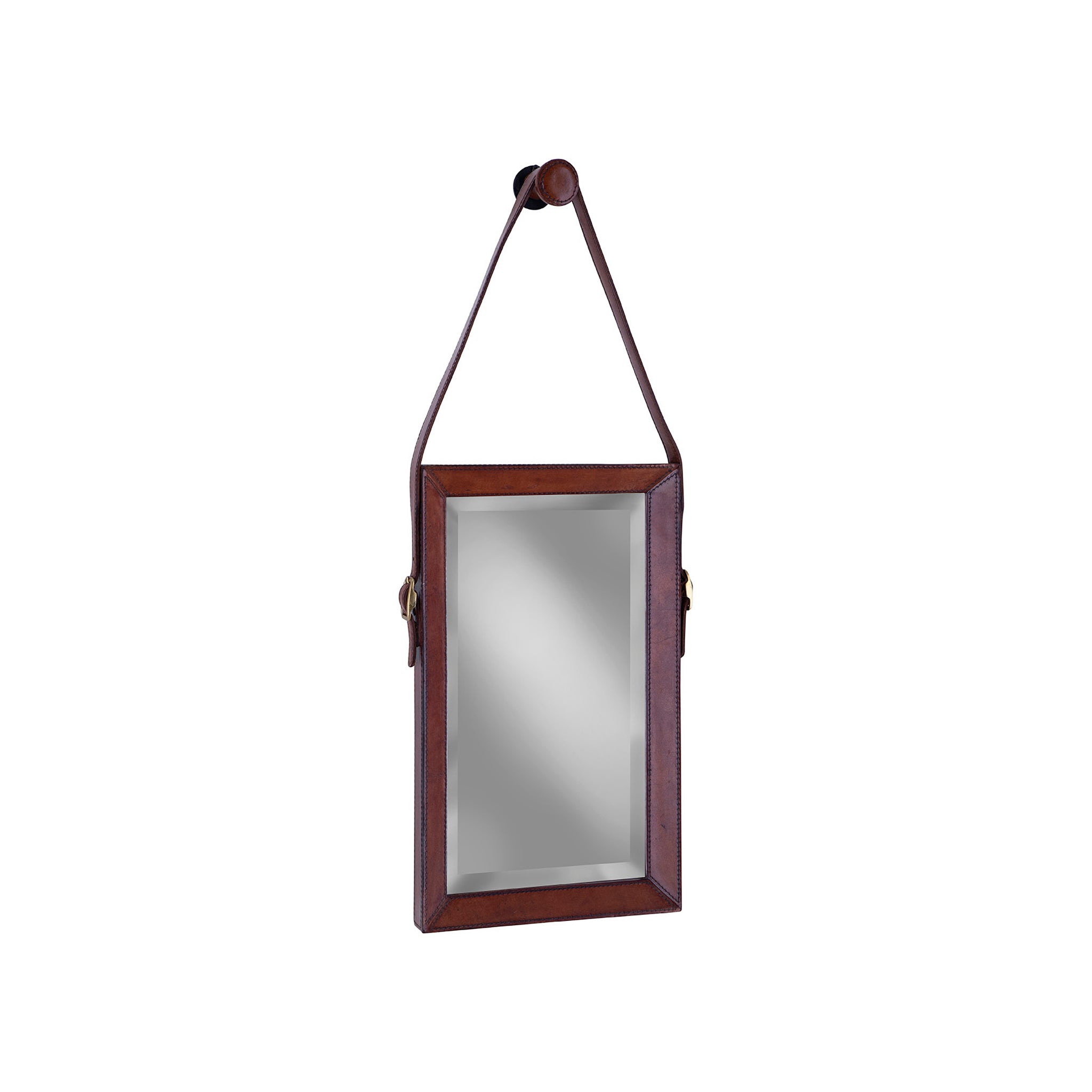 Valdora Leather Hanging Mirror Set