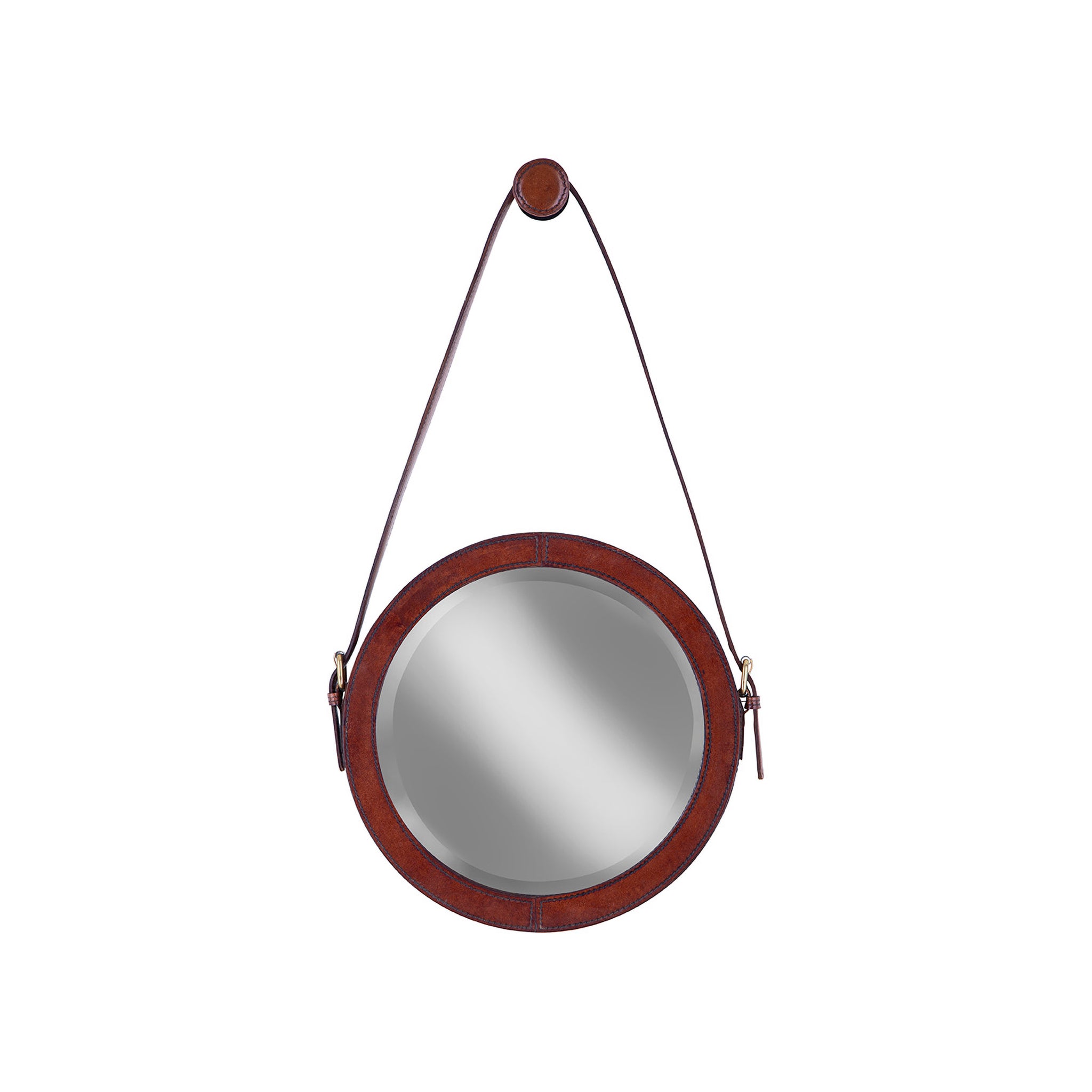 Valdora Leather Hanging Mirror Set