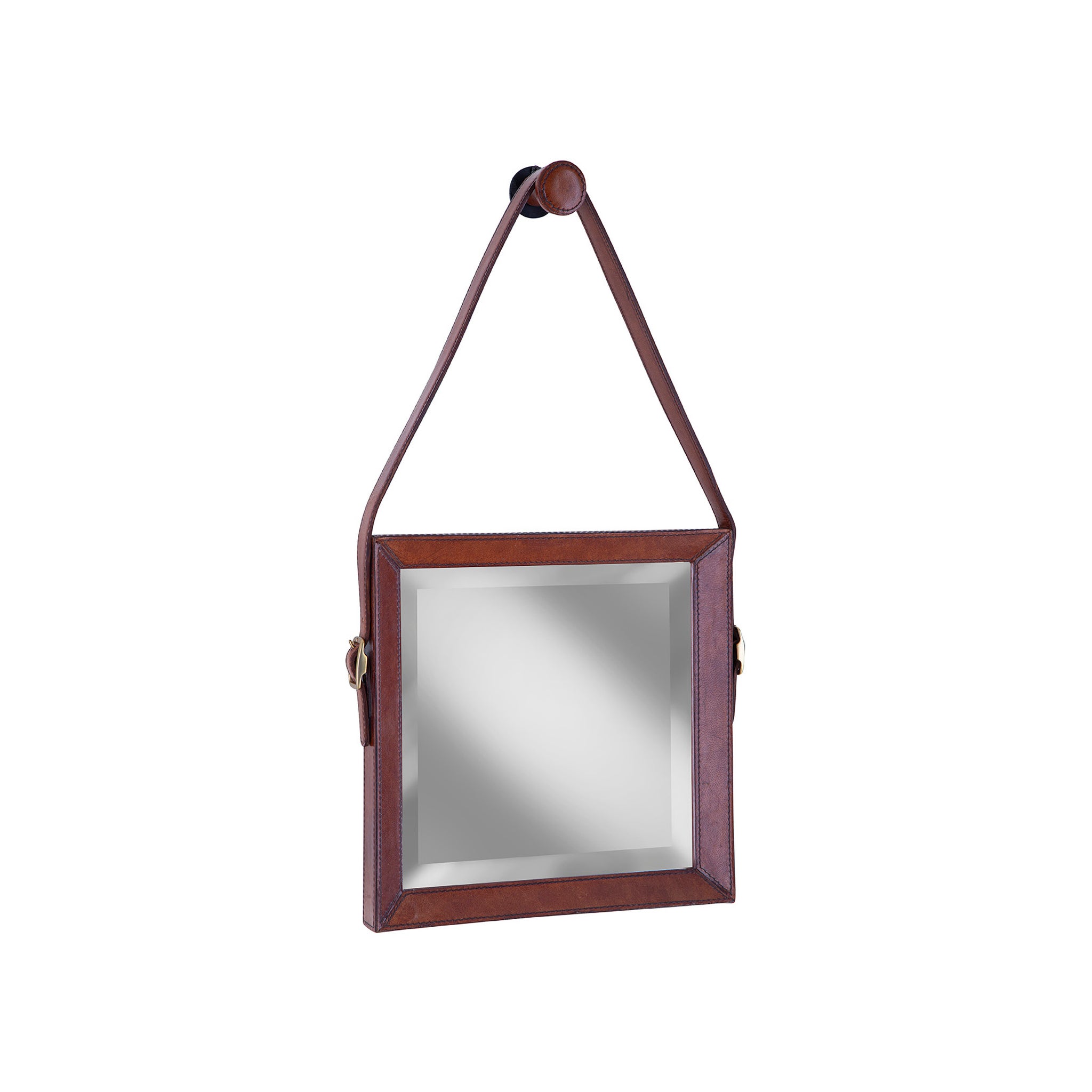 Valdora Leather Hanging Mirror Set
