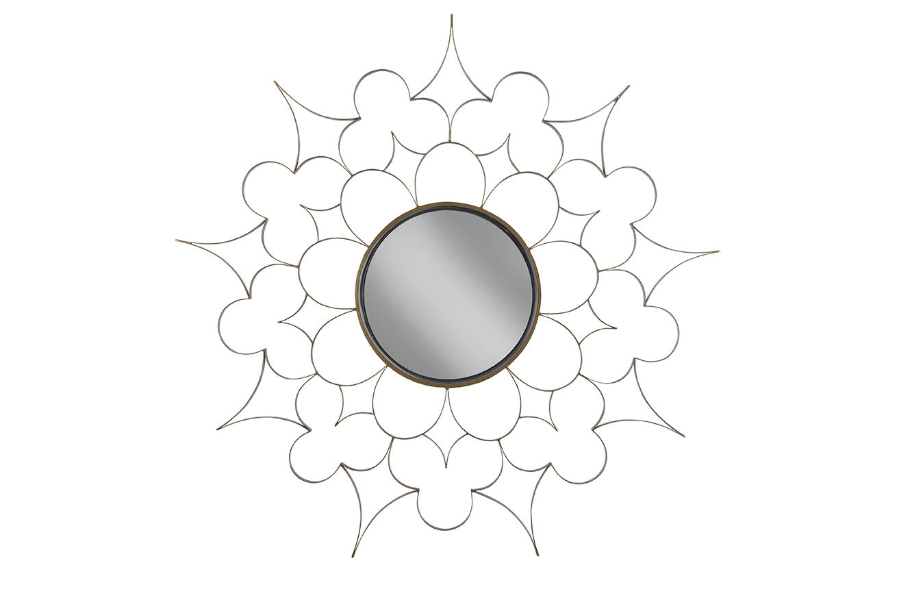 Anara Iron Floral Mirror