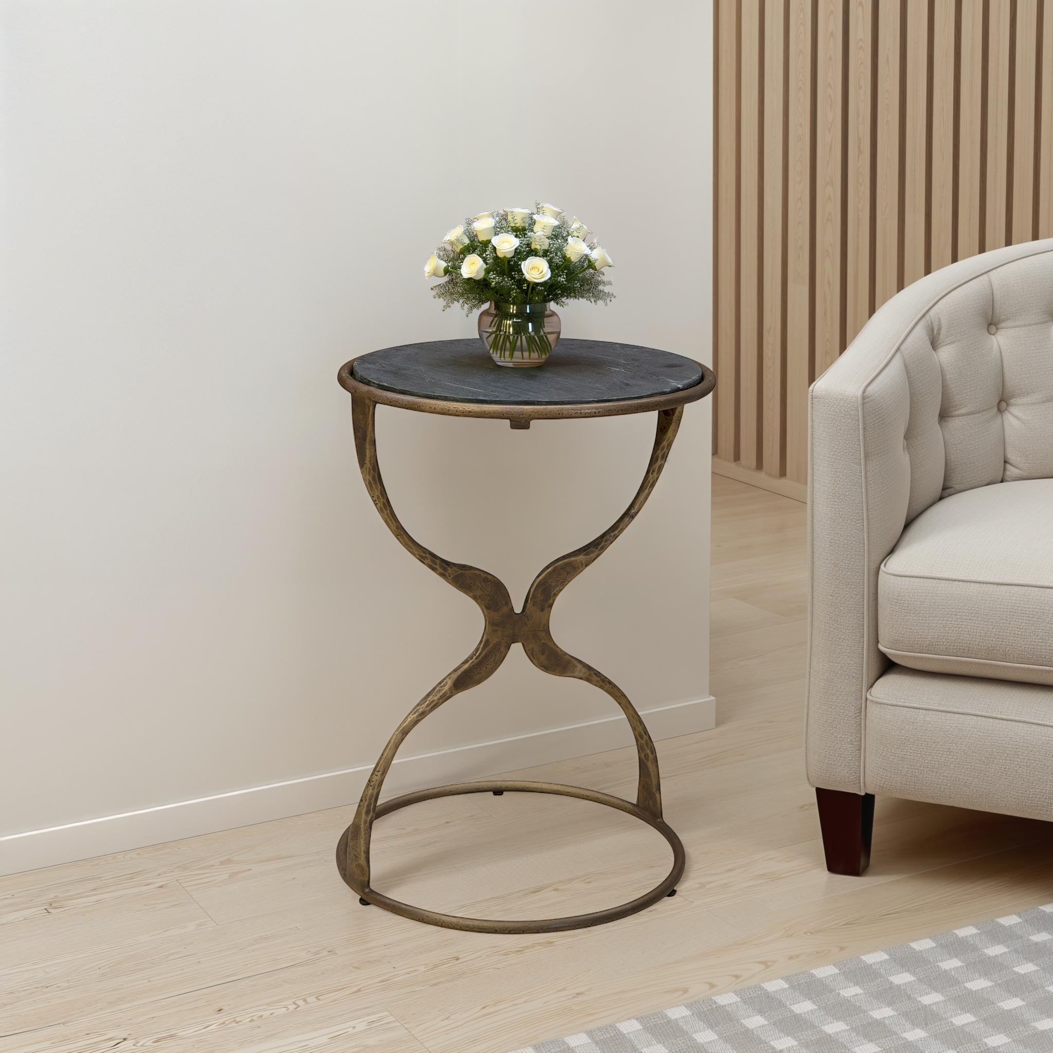 Evadne Marble Accent Table