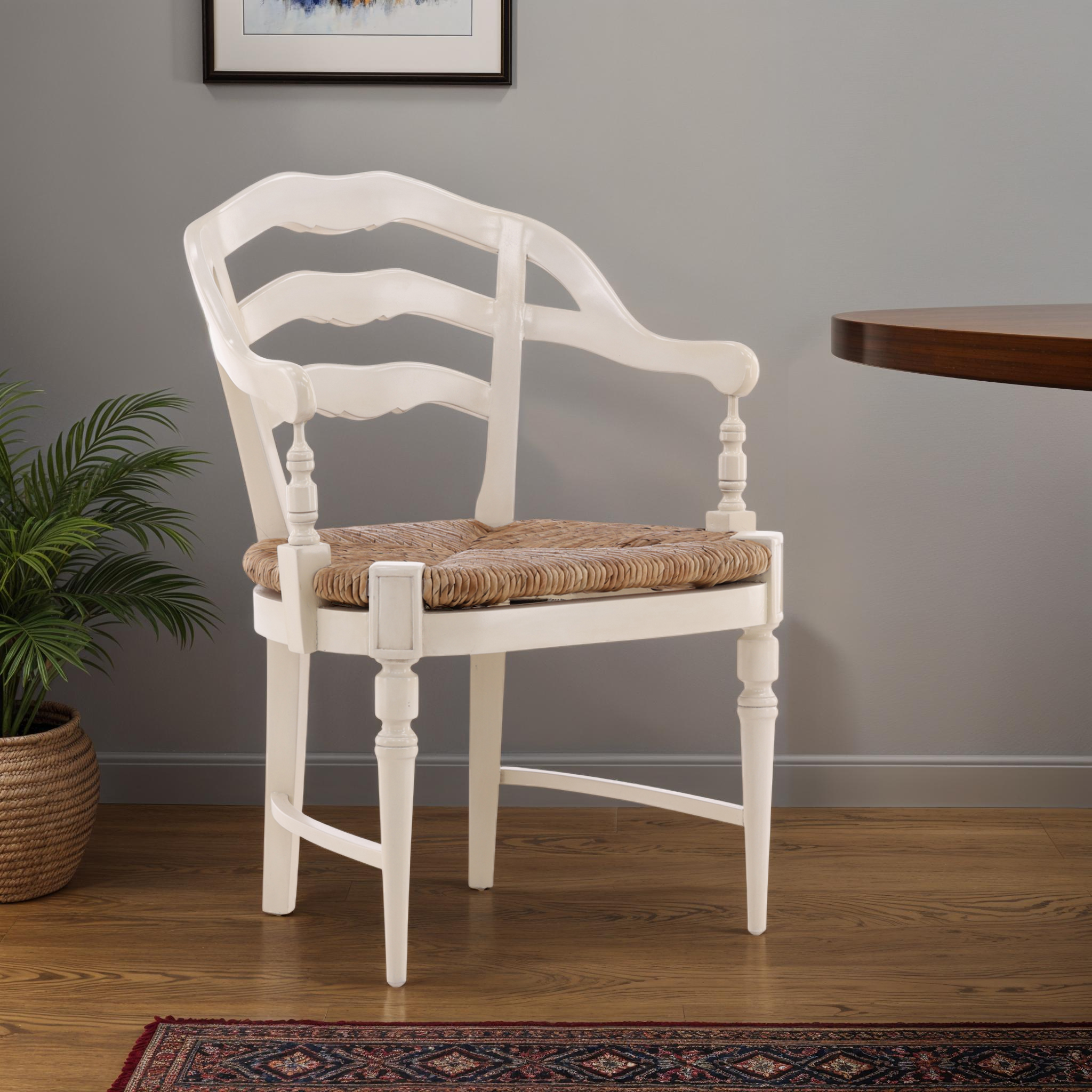 Wickers Rush Seat Armchair